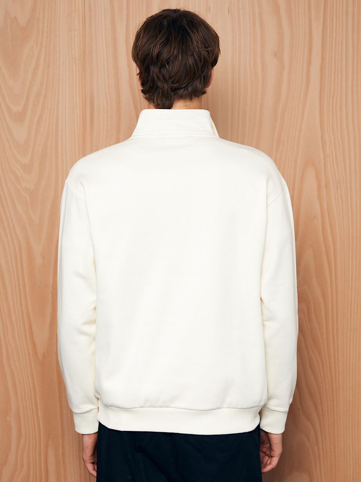 XSIDE Funnel Neck Long Sleeve Embroidered Men's Thick