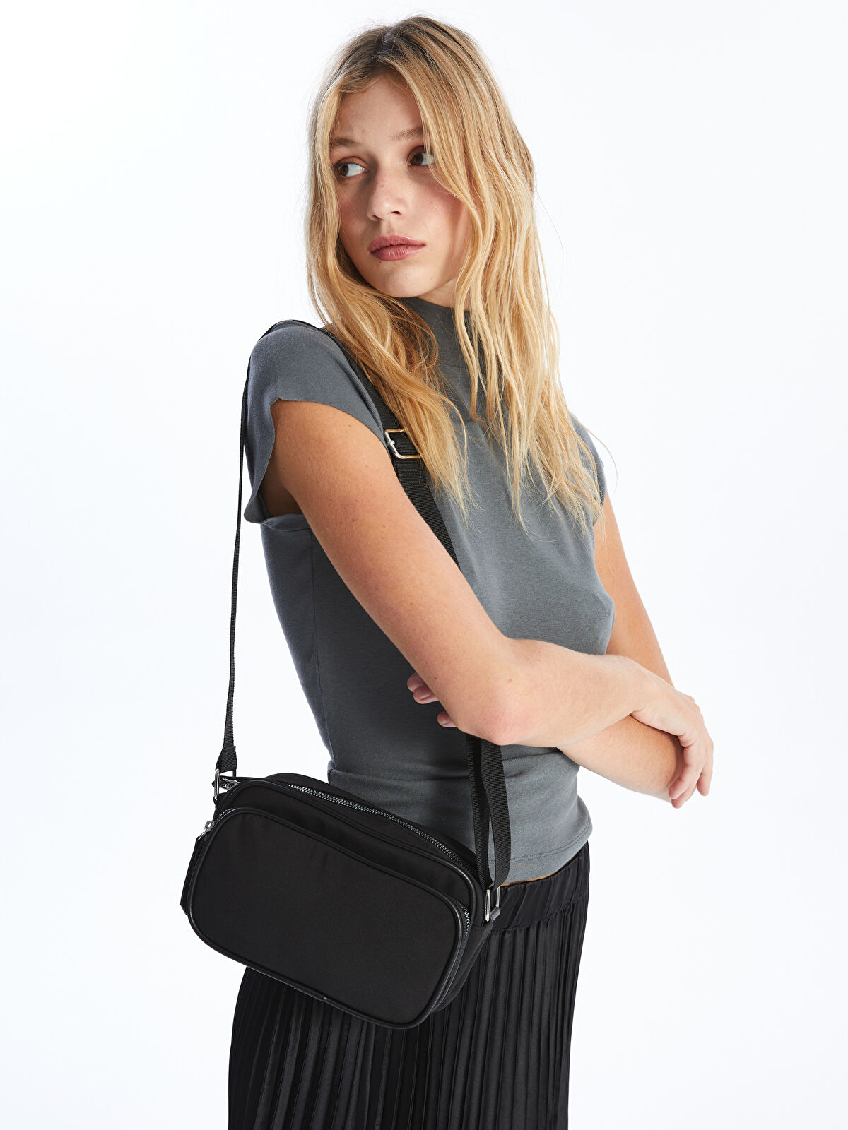 LCW ACCESSORIES Zippered Women's Shoulder Bag -W4BQ94Z8-CVL