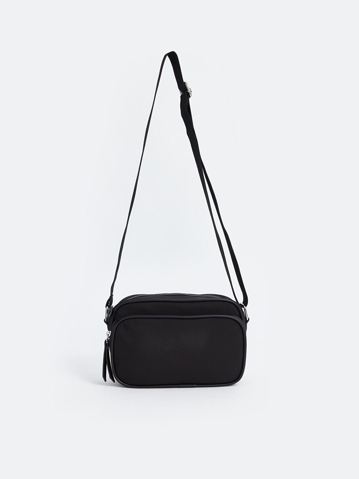 ショルダーバッグ・ポシェット ^LEATHERY^ Zippered shoulder bag BLACK LRBG3207BK LCW ACCESSORIES Zippered Women's Shoulder Bag -W4BQ94Z8-CVL