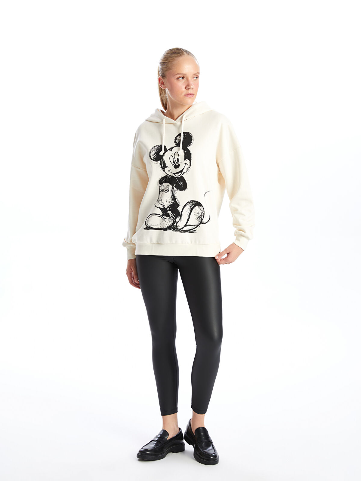 Disney - mie XSIDE Hooded Mickey and Friends Printed Long Sleeve Oversize