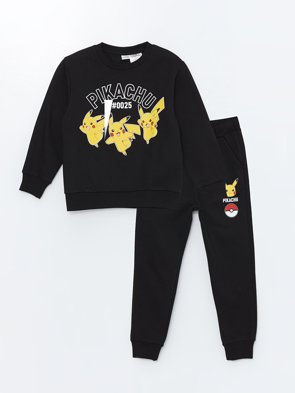 LCW Kids Pikachu Printed Boys' Thick Tracksuit Set - W4CT00Z4-CVL