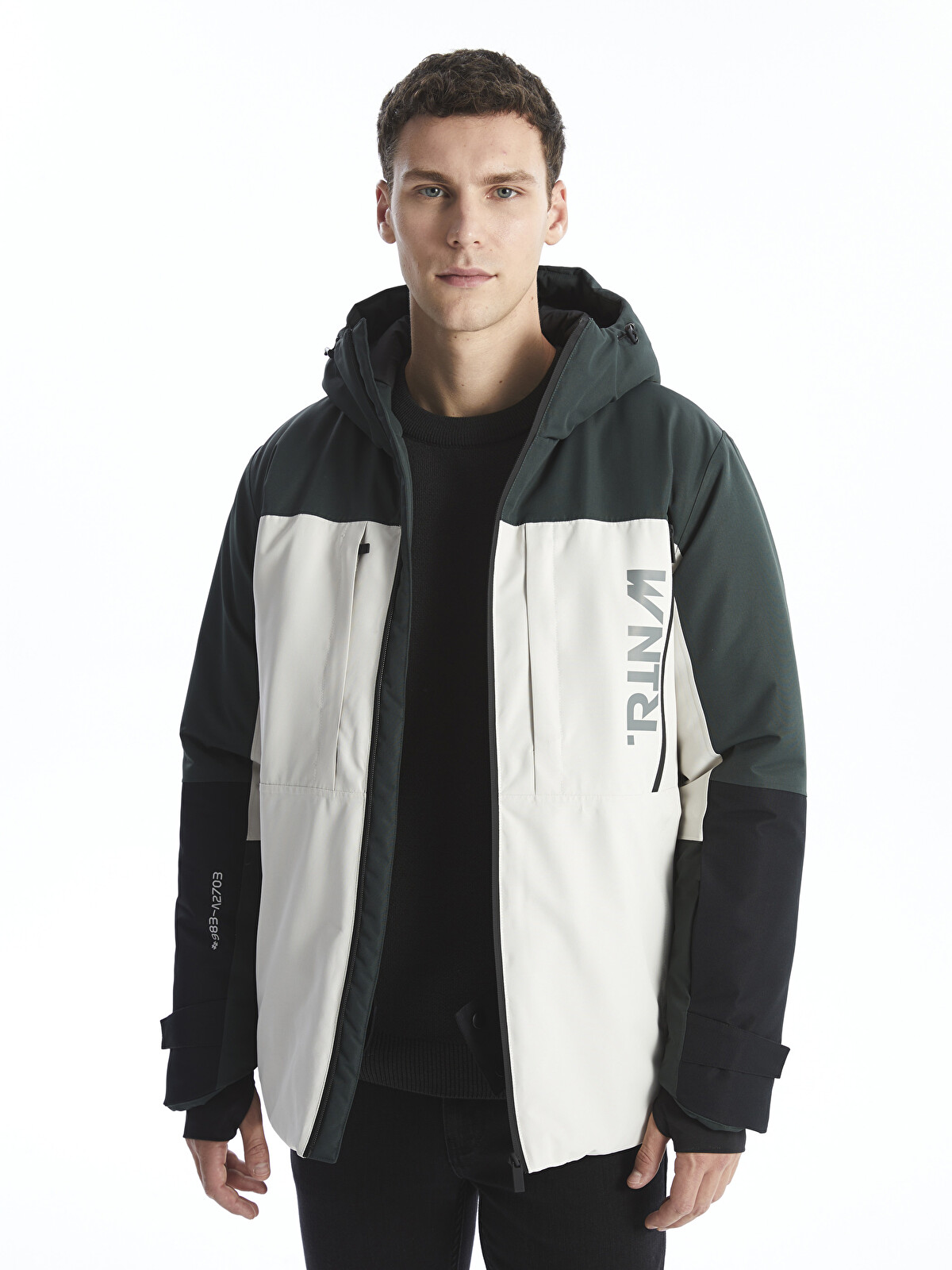 XSIDE Regular Fit Hooded Men's Ski Jacket - W4DE08Z8-CVL | LC Waikiki