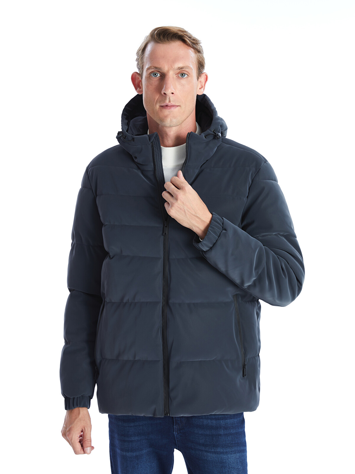 LCWAIKIKI Classic Standard Fit Hooded Men's Puffer Coat - W4DE87Z8