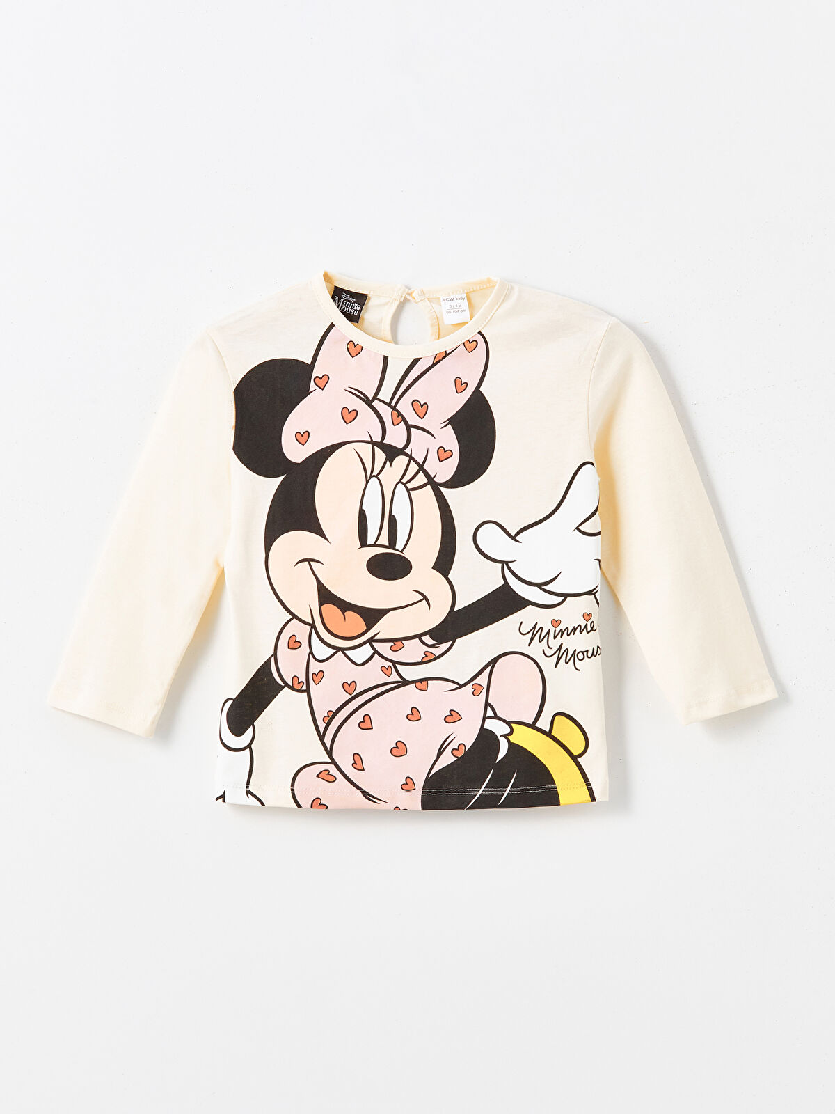 LCW Kids Crew Neck Long Sleeve Minnie Mouse Printed Girls' T