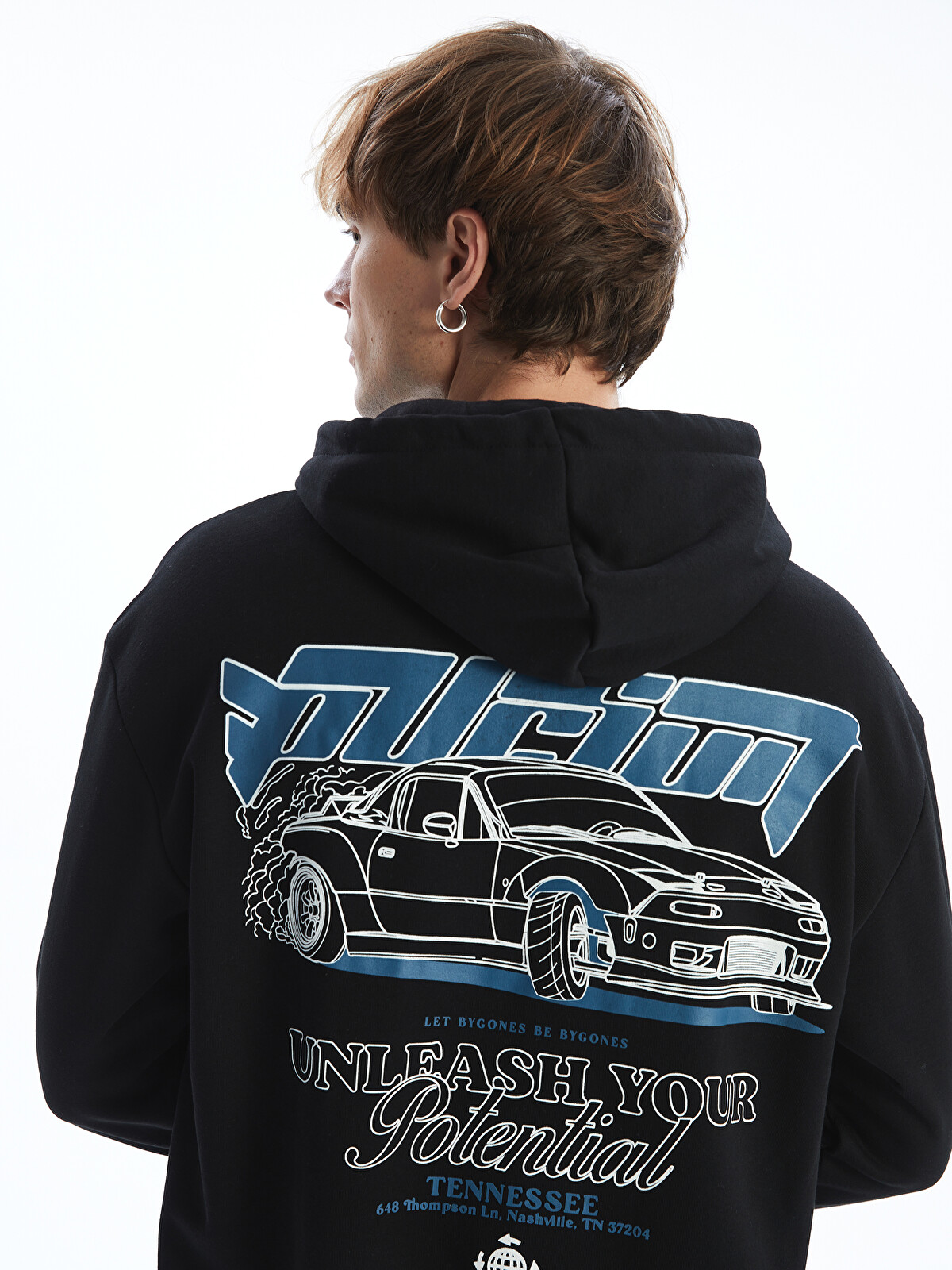 XSIDE Long Sleeve Printed Thick Men's Thick Hoodie - W4DQ80Z8-CVL