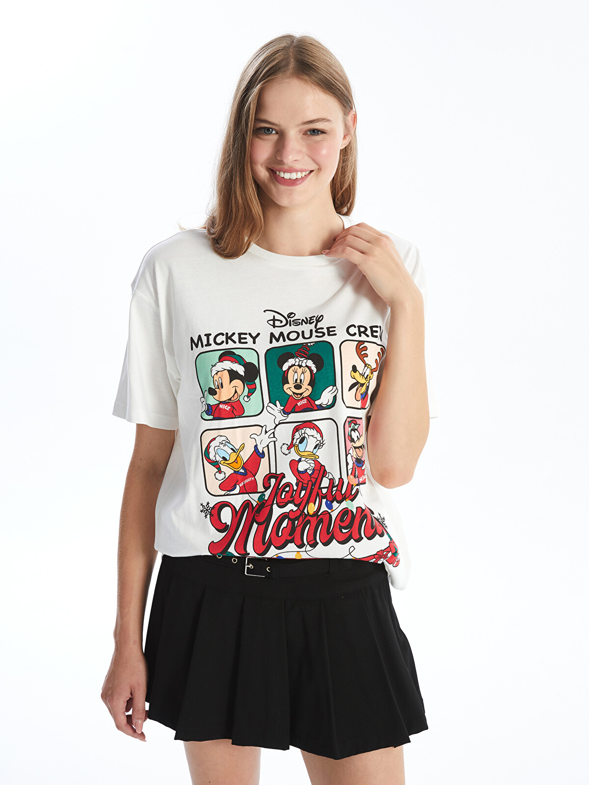 XSIDE Crew Neck Mickey and Friends Printed Women's T-Shirt