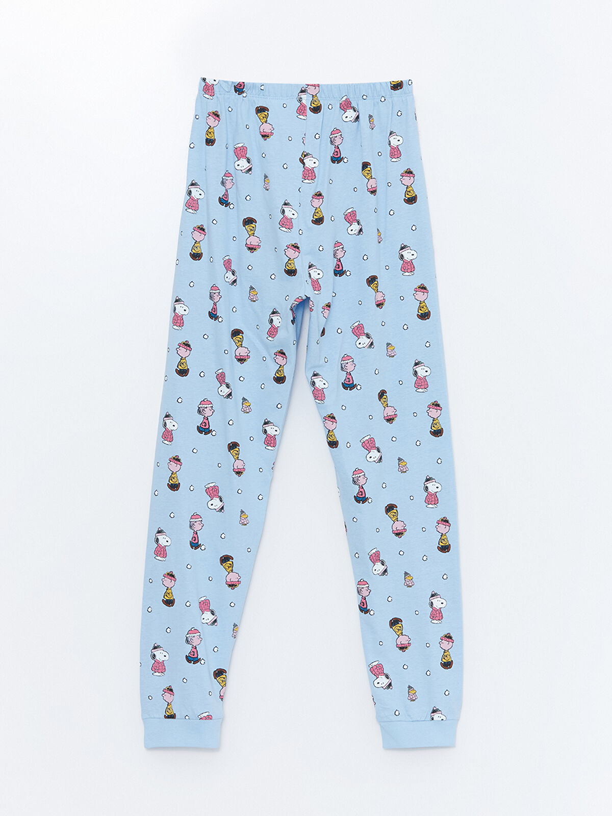 LCW Kids Pembe Bisiklet Yaka Snoopy Baskılı Kız Çocuk Pijama