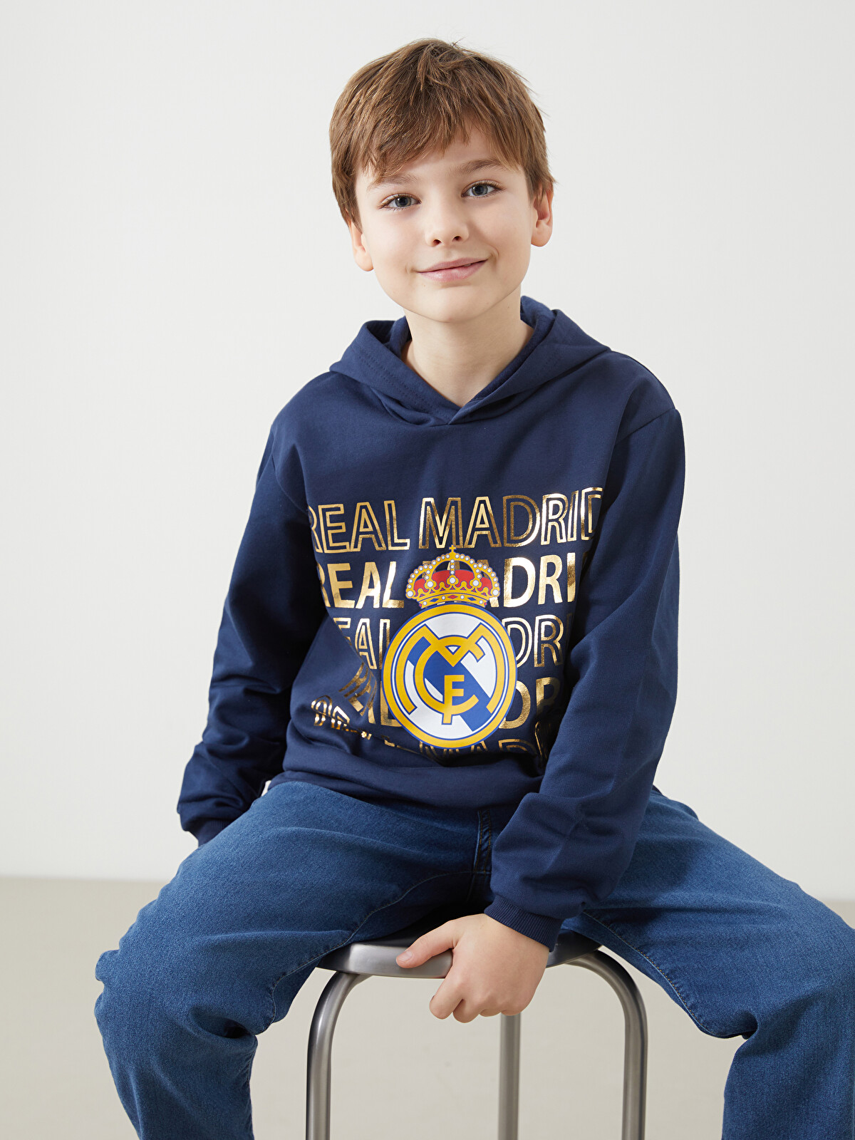 Gilet avec capuche effet tricot pour bébé garçon Bleu - 3