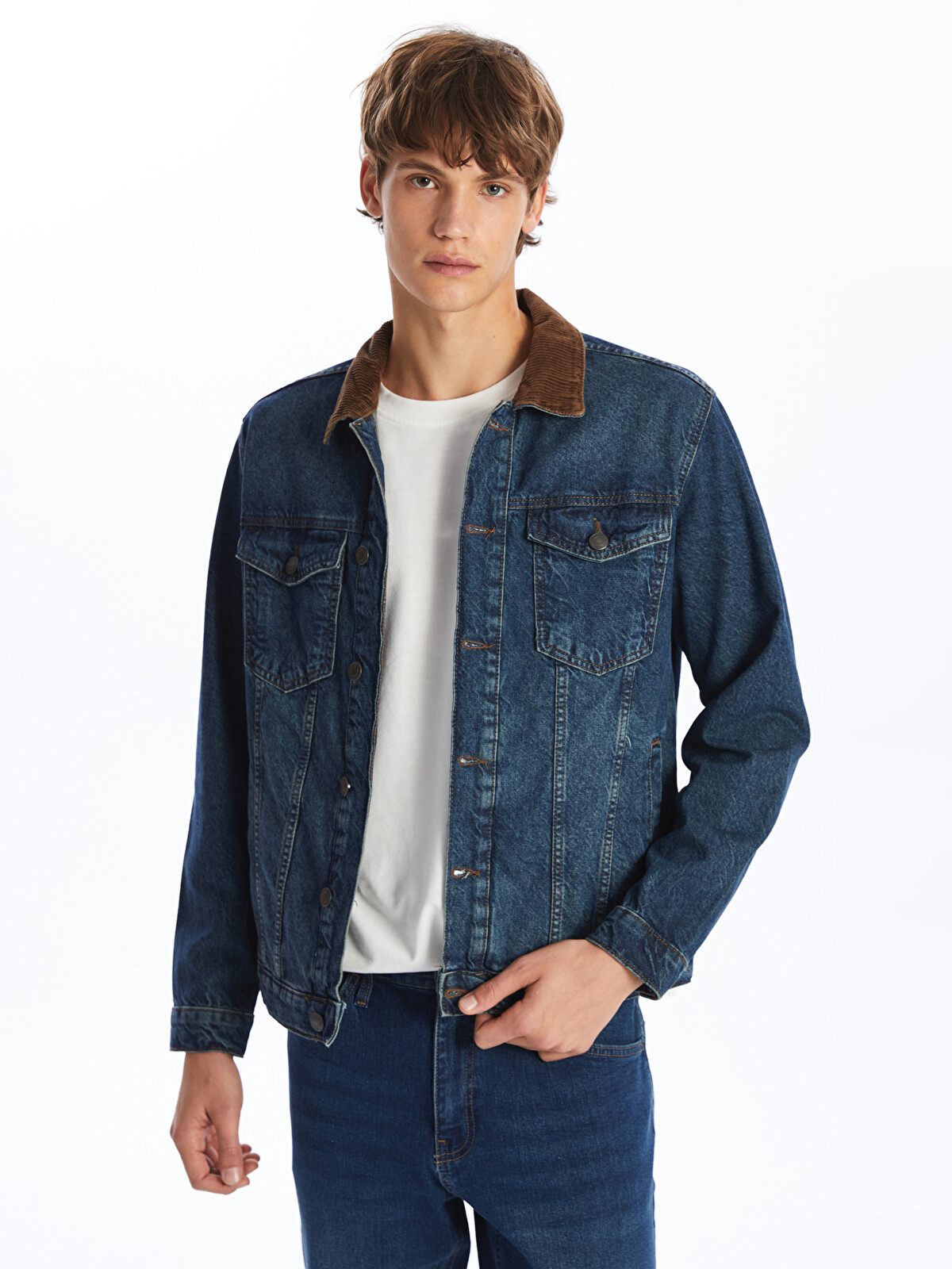 LCW Jeans Standard Fit Men's Denim Jacket - W4ES29Z8-H45 - LC Waikiki