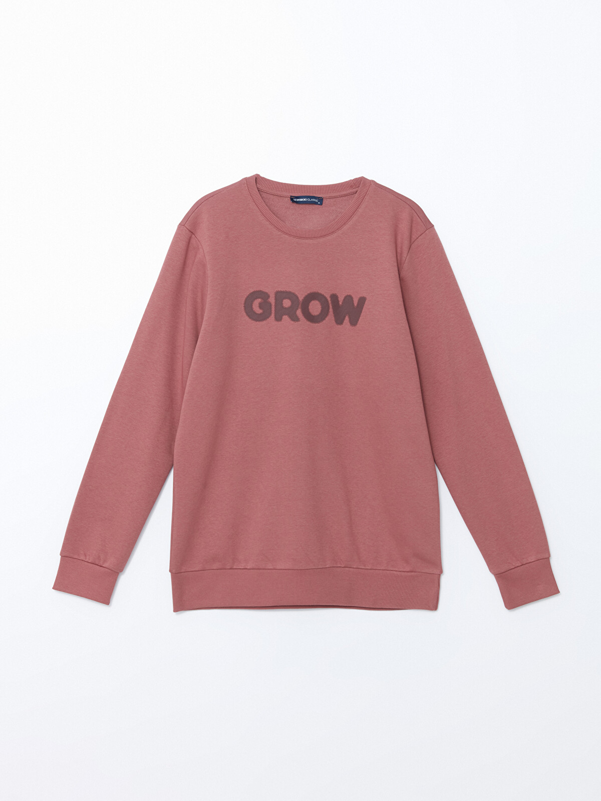 LCWAIKIKI Classic Crew Neck Printed Men's Thick Sweatshirt
