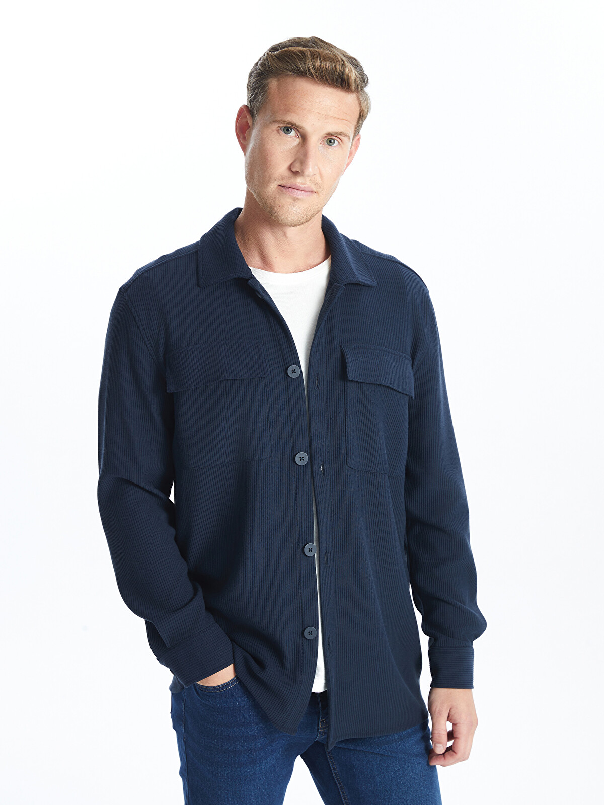 メンズウェア SSC x Clubhaus Windshirt - navy XXL SOUTHBLUE Regular Fit Long Sleeve Men's Shirt - W4FA79Z8-RFH - LC