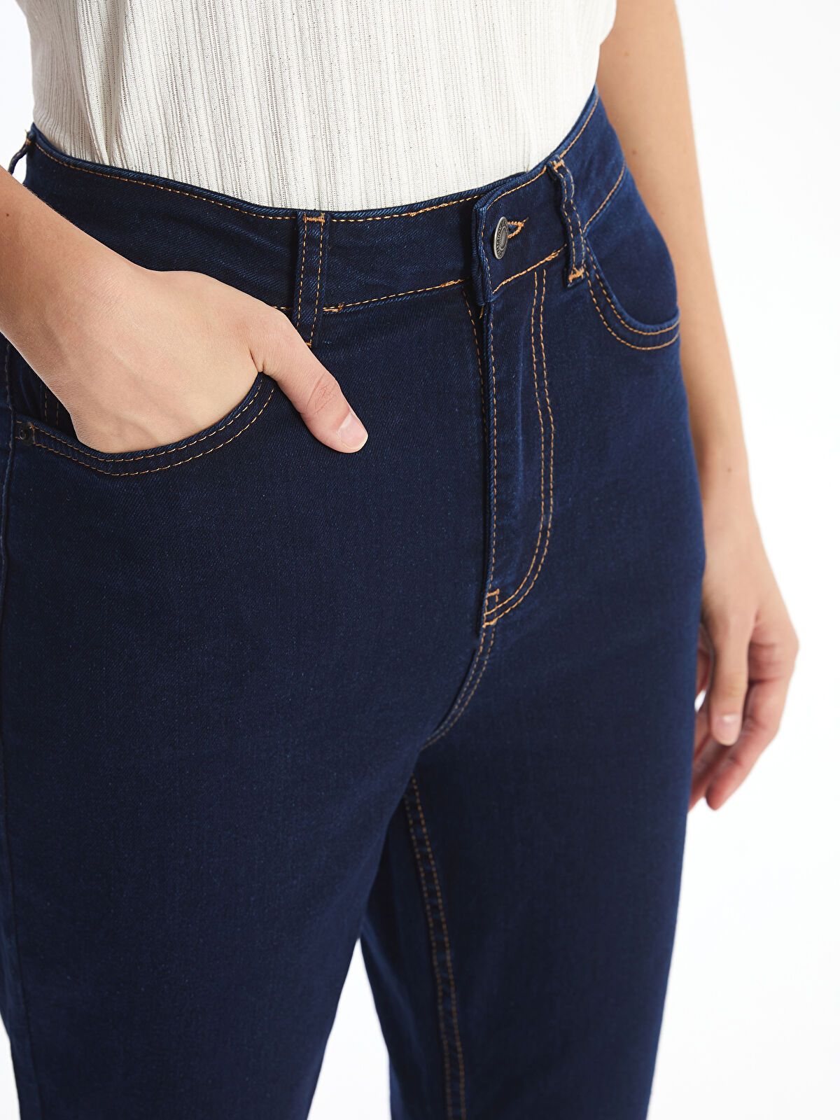 High Waist Slim Mom Women's Jeans -W4FC42Z8-309 - LC Waikiki