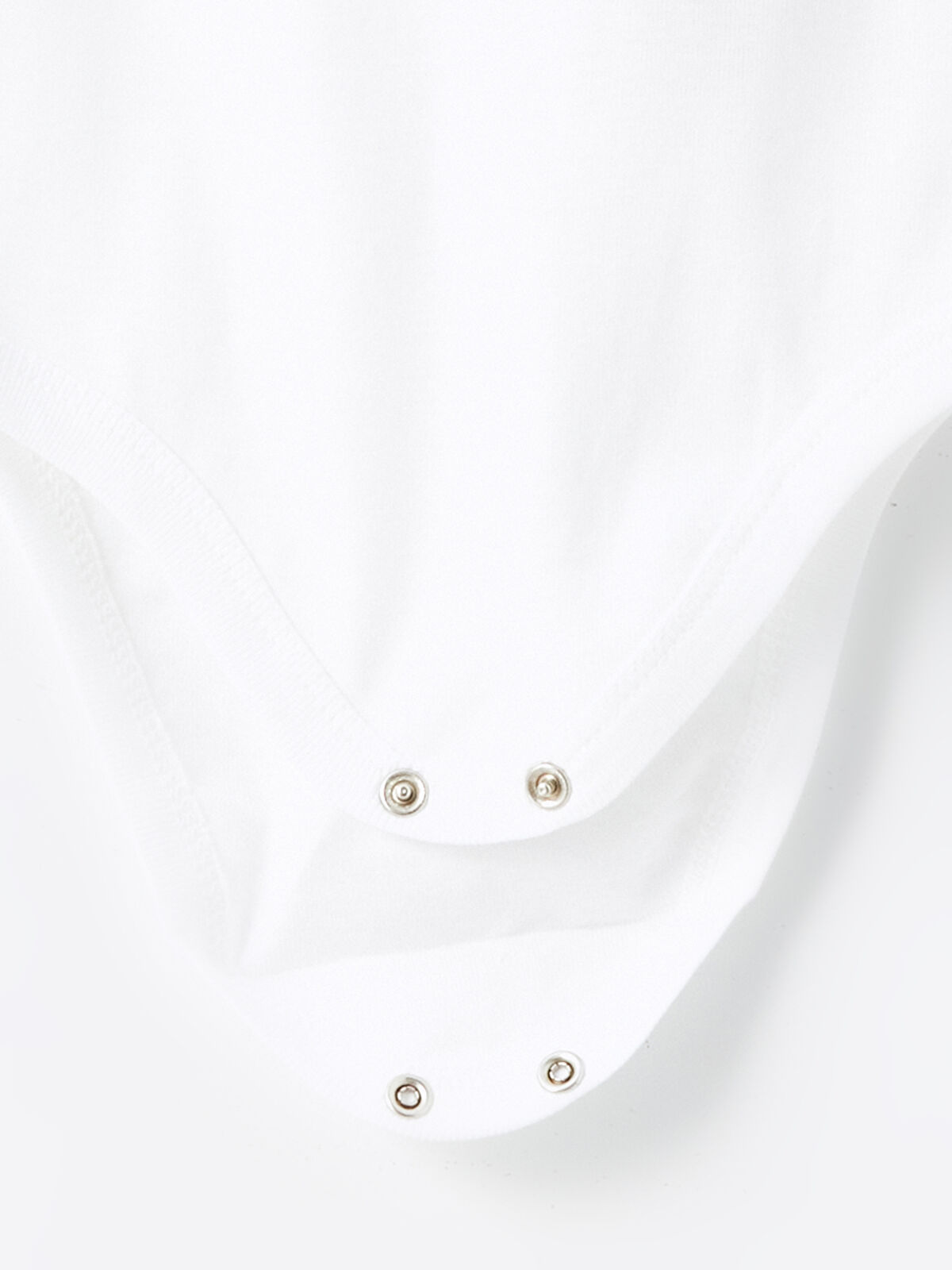 LCW baby Ekru Bisiklet Yaka Unisex Çıtçıtlı Body 7'li - W4GF71Z1