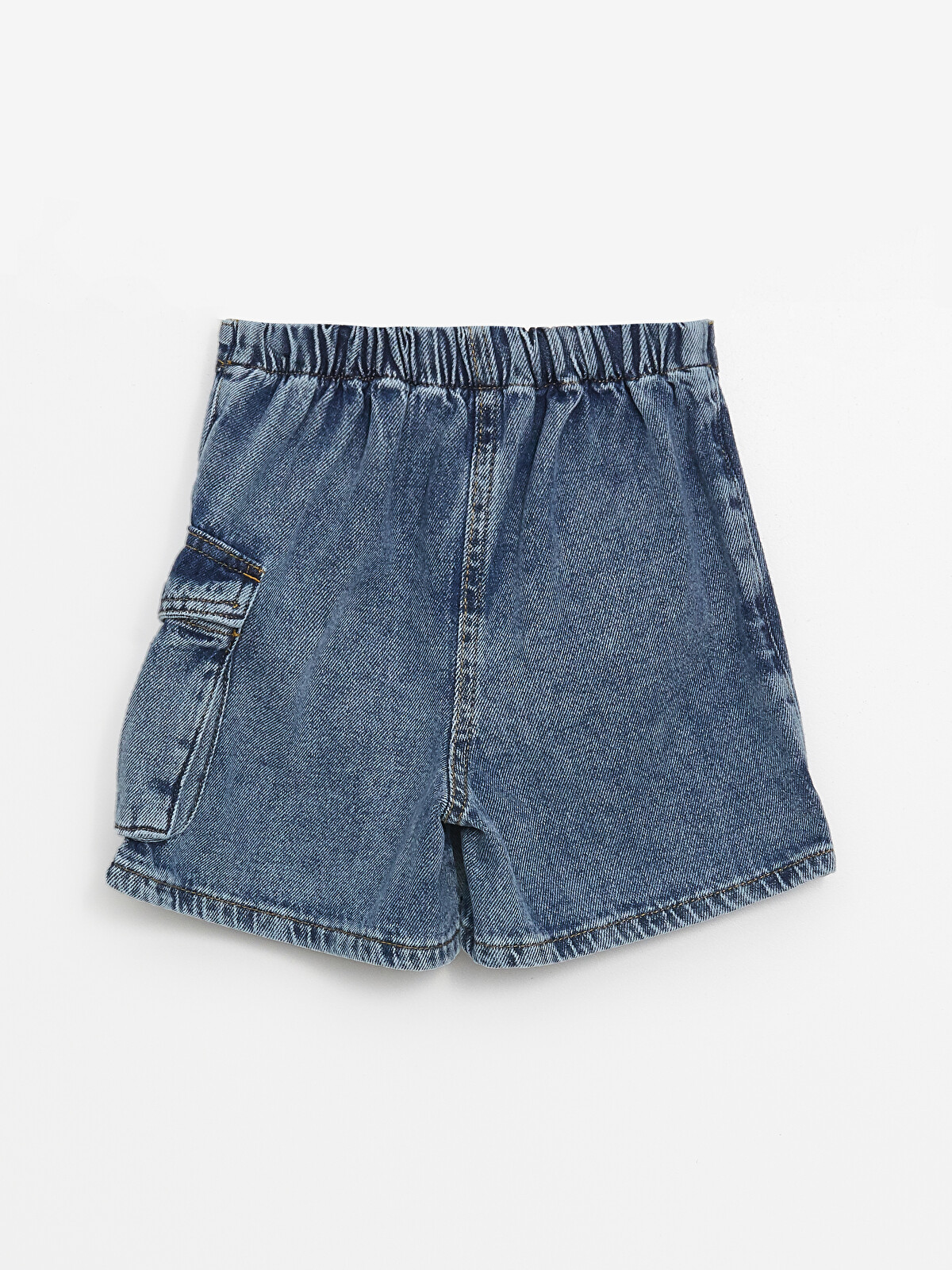 よっしー LCW ECO Mavi Beli Lastikli Kız Çocuk Jean Şort Etek - W4GP40Z4-SHK