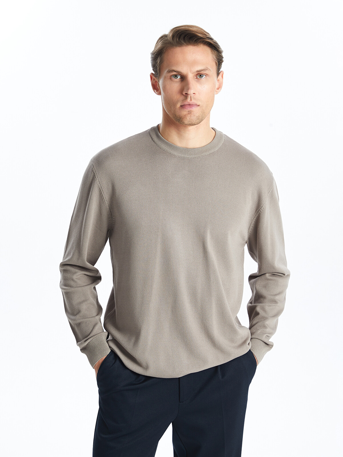 SOUTHBLUE Crew Neck Men's Knitwear Sweater - W4H737Z8-ELJ | LC Waikiki
