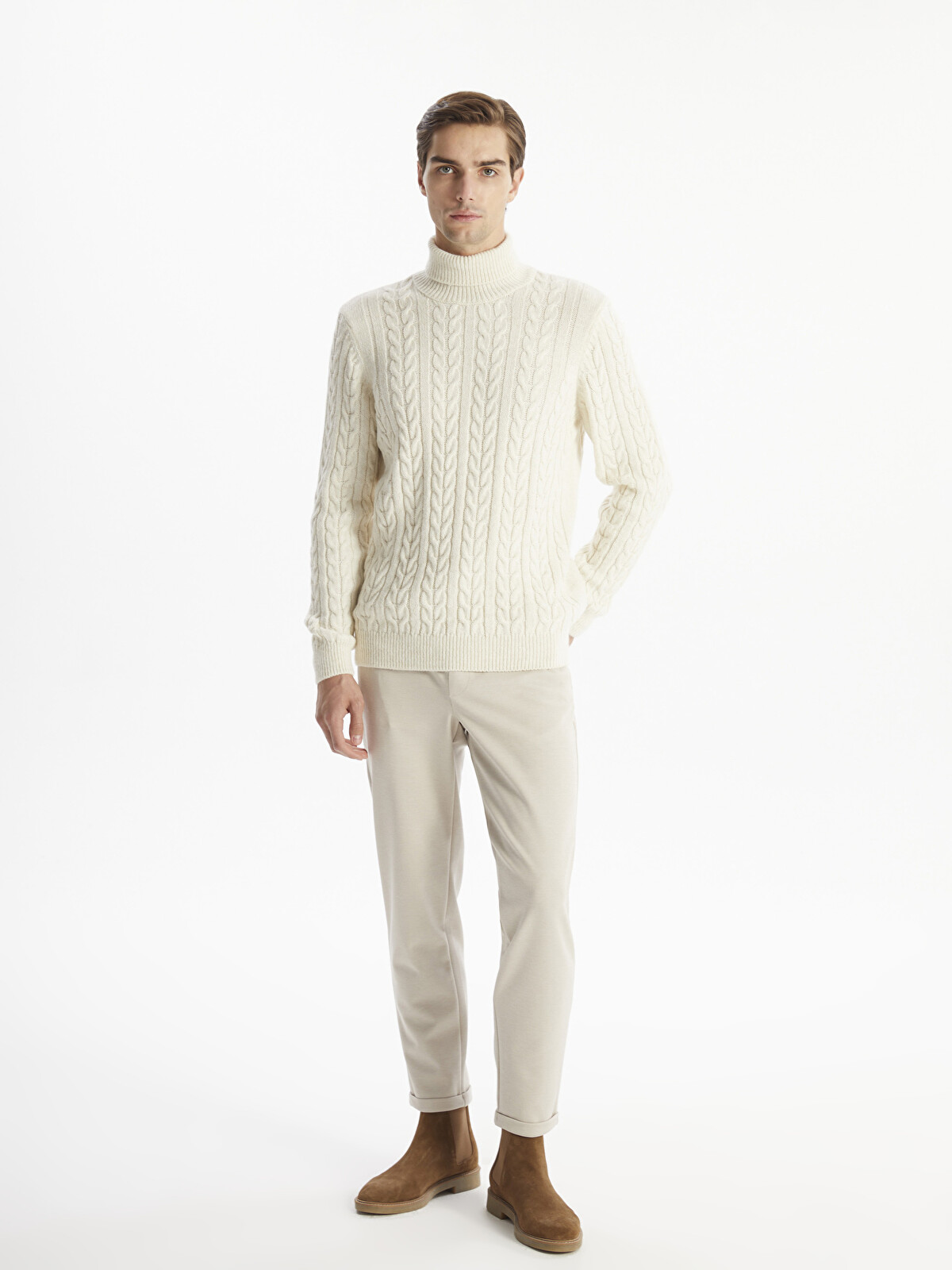 LCW Vision Turtleneck Long Sleeve Men's Knitwear Sweater