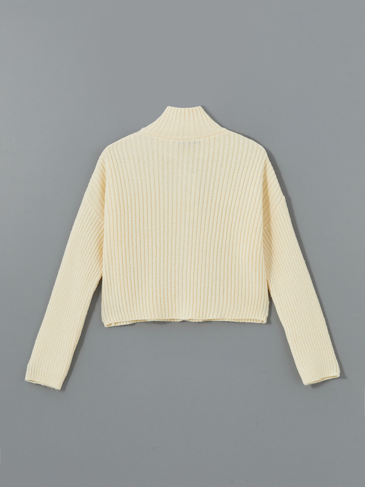 ぴろしき XSIDE Ekru Dik Yaka Dokulu Kadın Triko Hırka - W4H986Z8-R9J | LCW