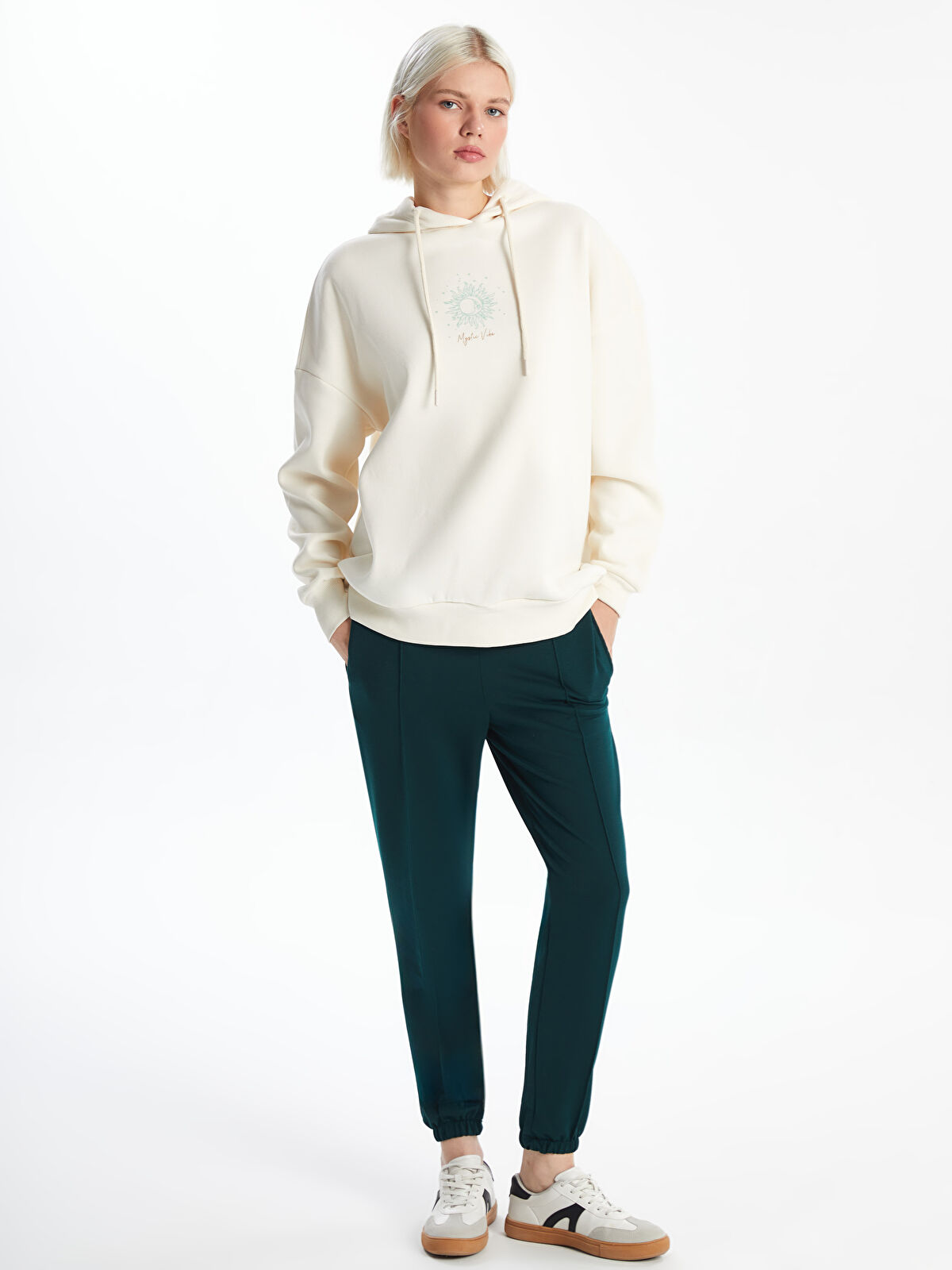 XSIDE Printed Oversize Women's Thick Hoodie -W4HB38Z8-YMU