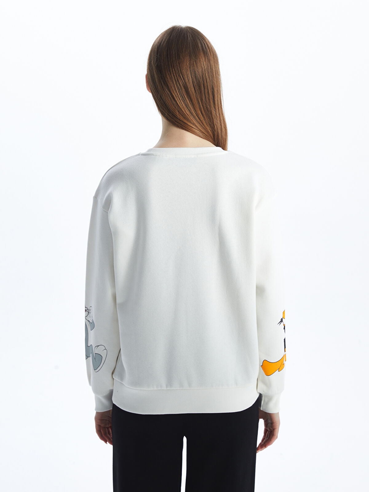 SY32白 サイズXL BONDING JAQUARD CREW NECK
