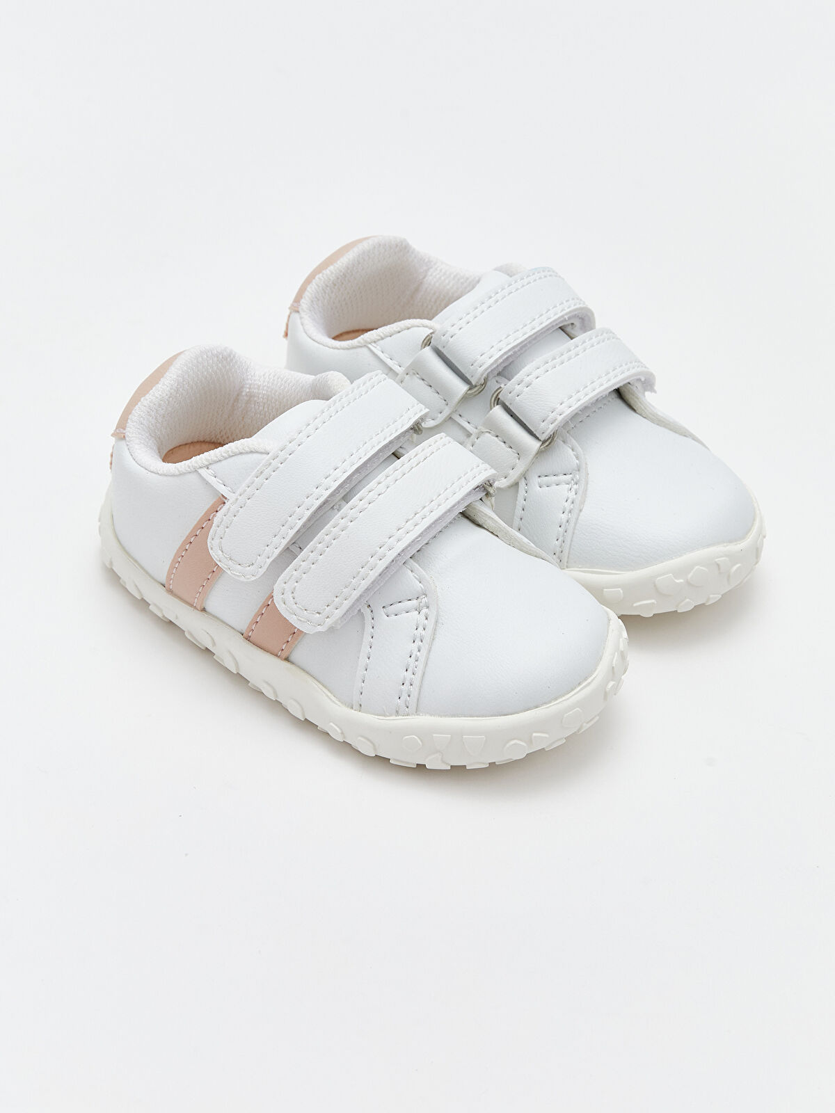 LCW STEPS Beyaz Cırt Cırtlı Kız Bebek İlk Adım Ayakkabısı