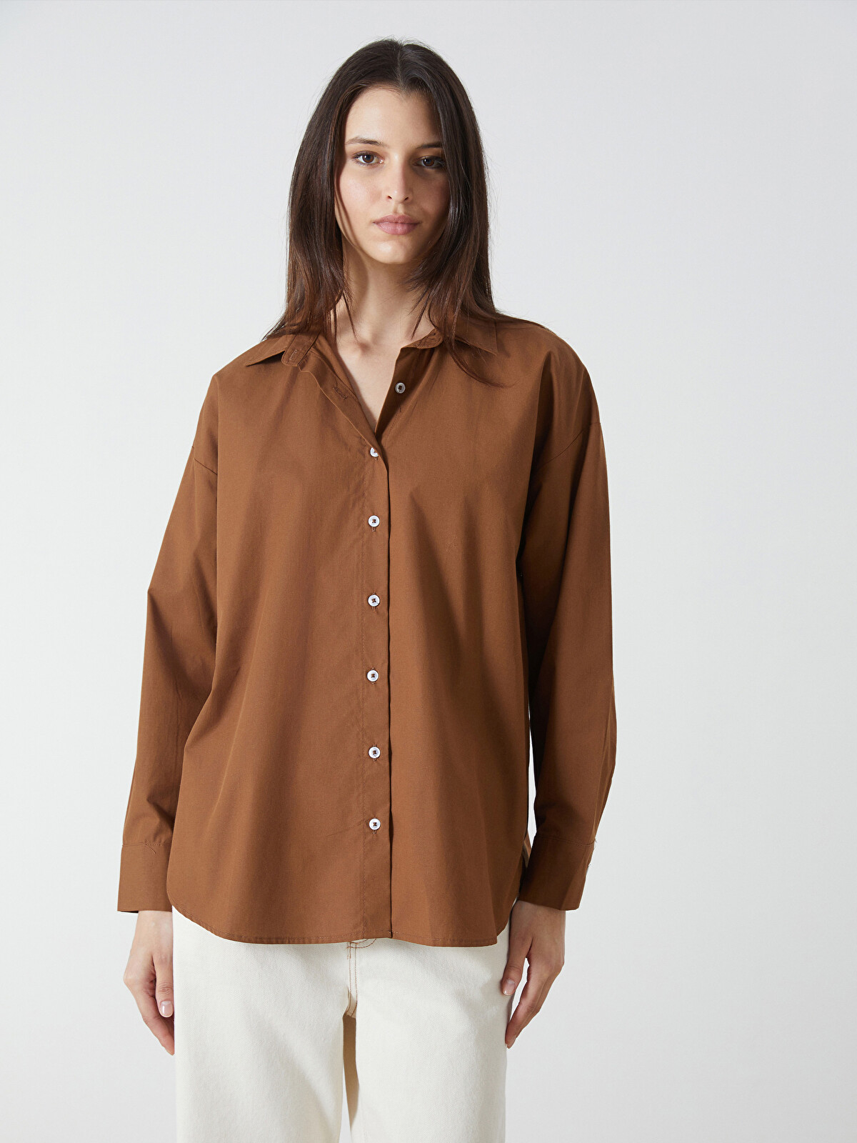 LCW Vision Loose Fit Women's Shirt - W4HR61Z8-R1N | LC Waikiki