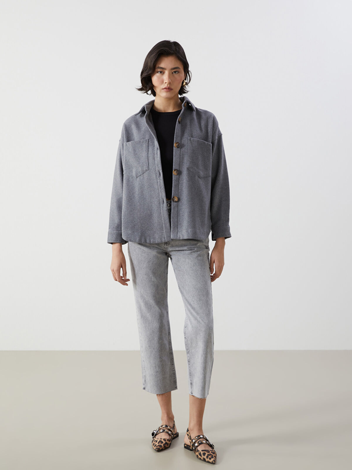 LC Waikiki Women's Cachet Shirt Jacket -W4HS08Z8-CX7 - LC