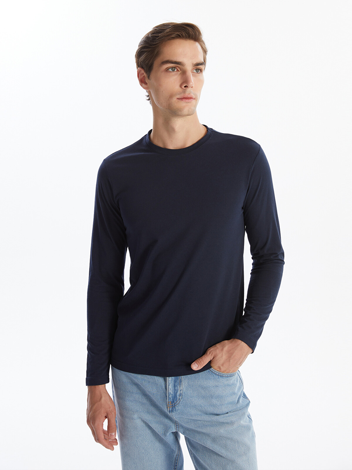 LC WAIKIKI Crew Neck Long Sleeve Men's T-Shirt - W4HY17Z8-RFH - LC