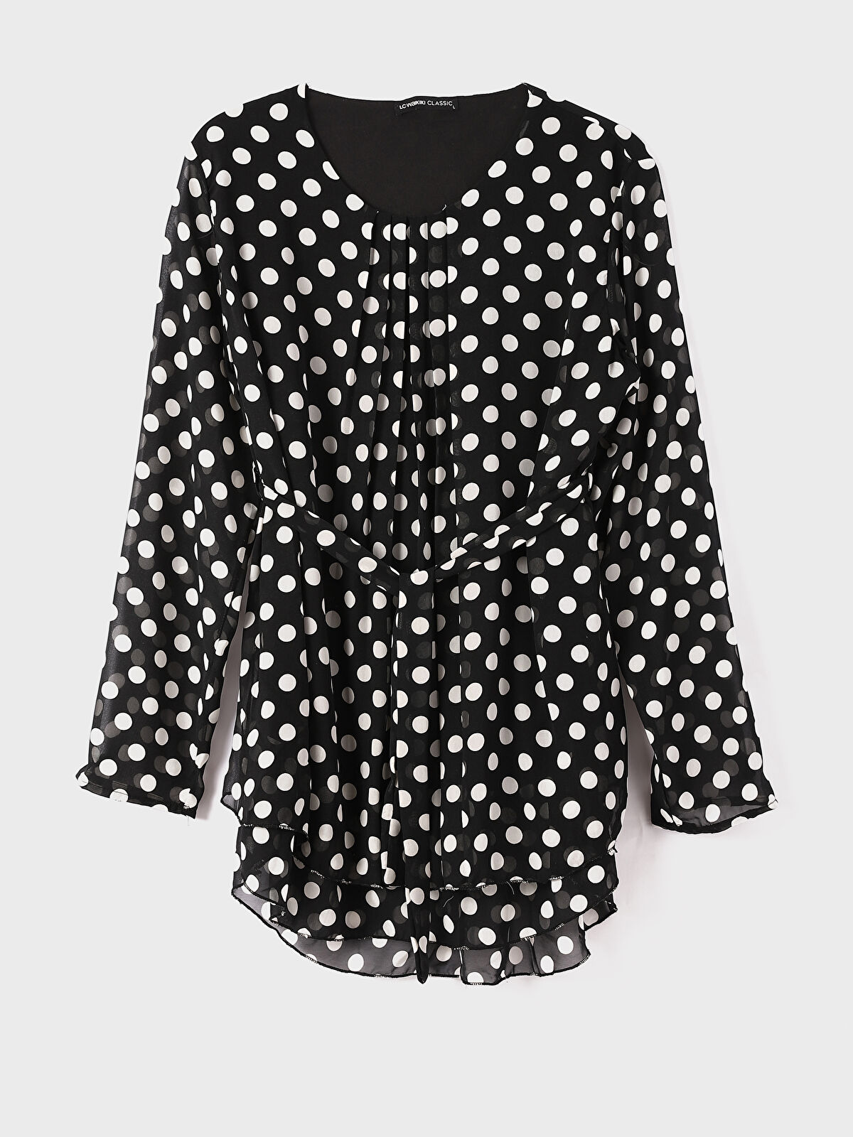 LC Waikiki Polka Dot Patterned Tunic -W4IA88Z8-LQJ - LC Waikiki