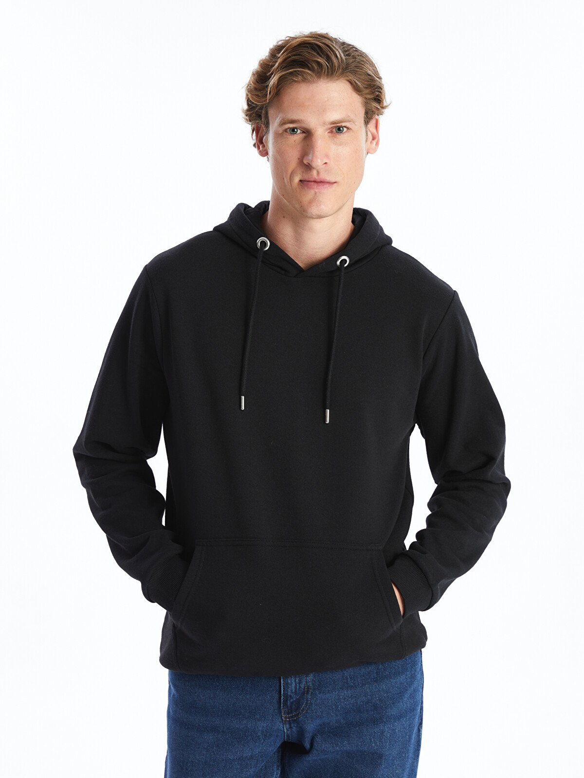 LCW ECO Long Sleeve Printed Men's Thick Hoodie - W4IM26Z8-CVL - LC