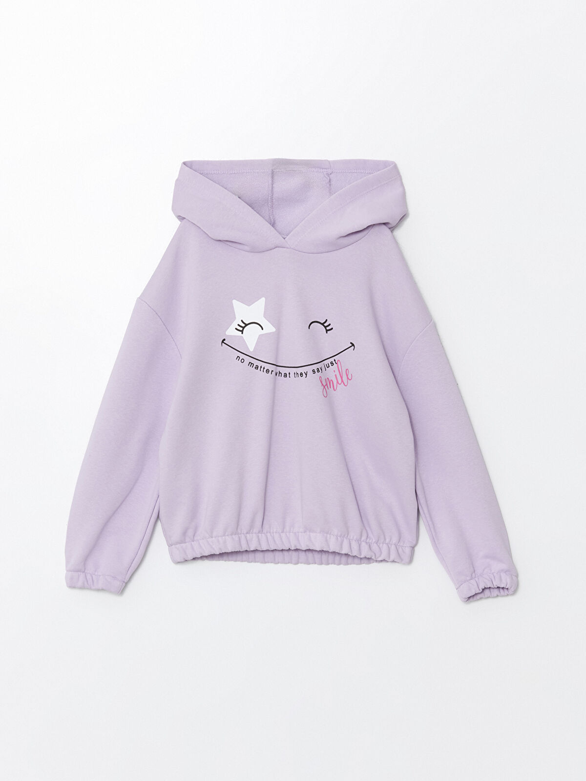 LCW ECO Lila Kapüşonlu Kız Çocuk Sweatshirt - W4JJ09Z4-FR0 | LCW