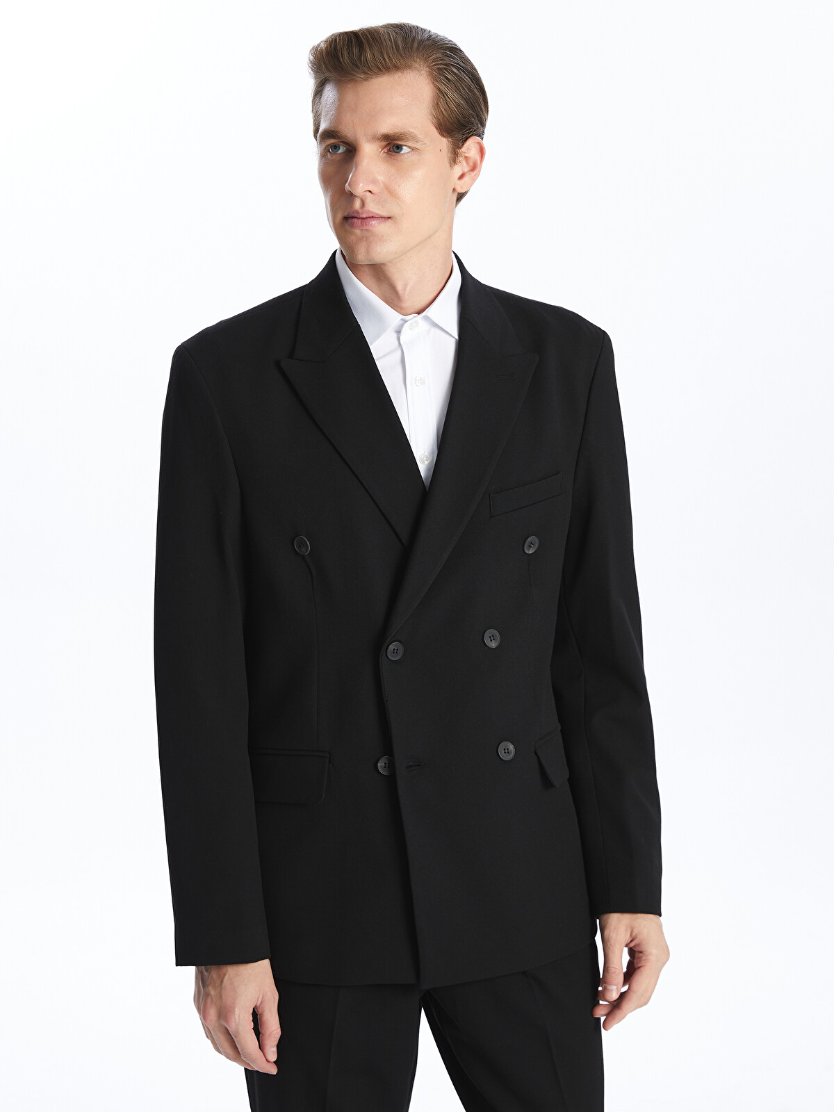 LCW BUSINESS Siyah Standart Kalıp Erkek Blazer Ceket - W4KT24Z8
