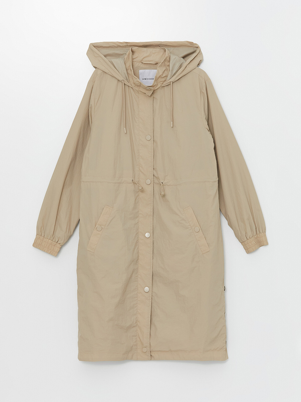 LCW Modest Women's Hooded Plain Raincoat - W51579Z8-VF5 | LC Waikiki