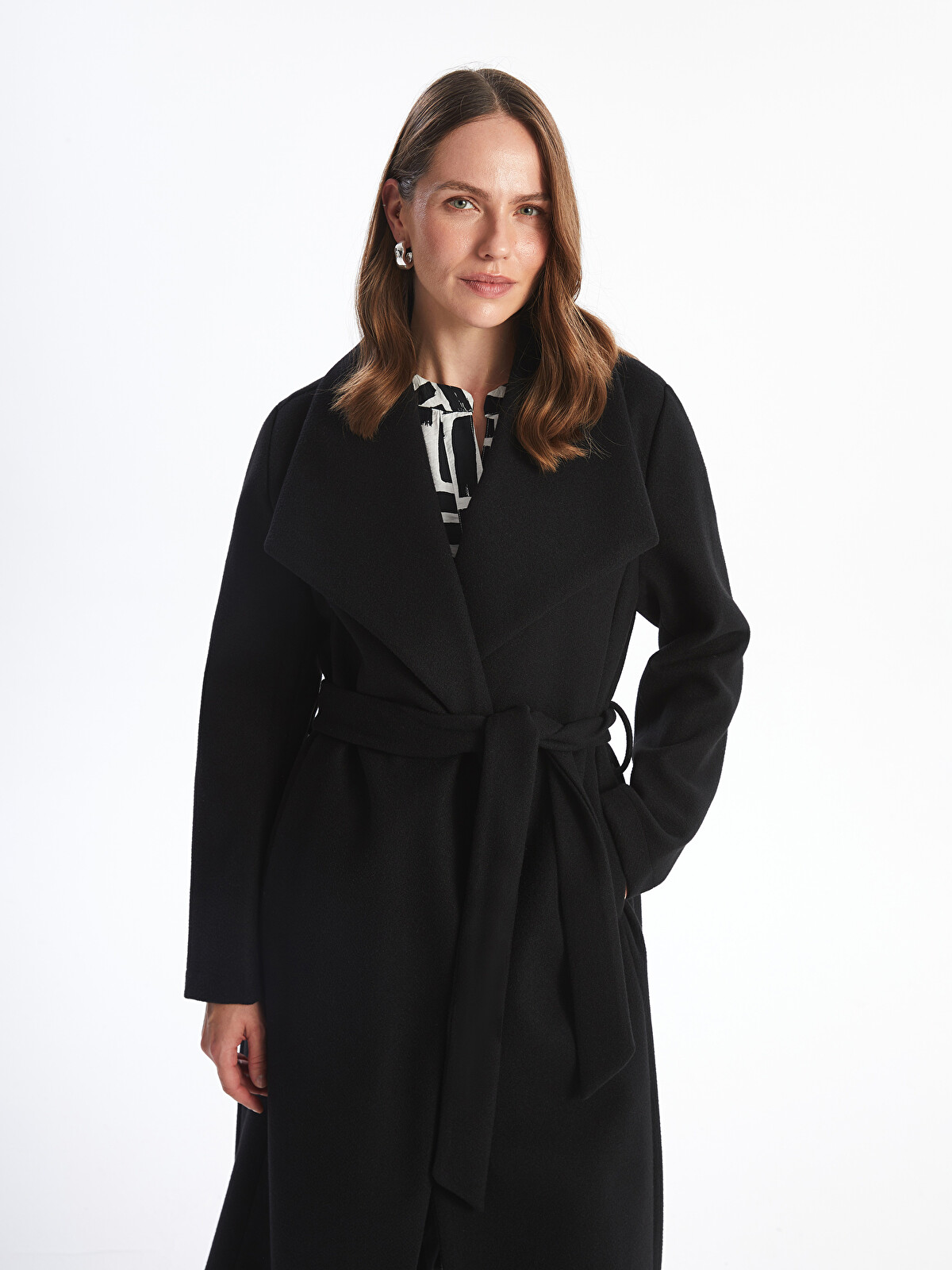 LCWAIKIKI Classic Jacket Collar Women's Cachet Overcoat - W51593Z8