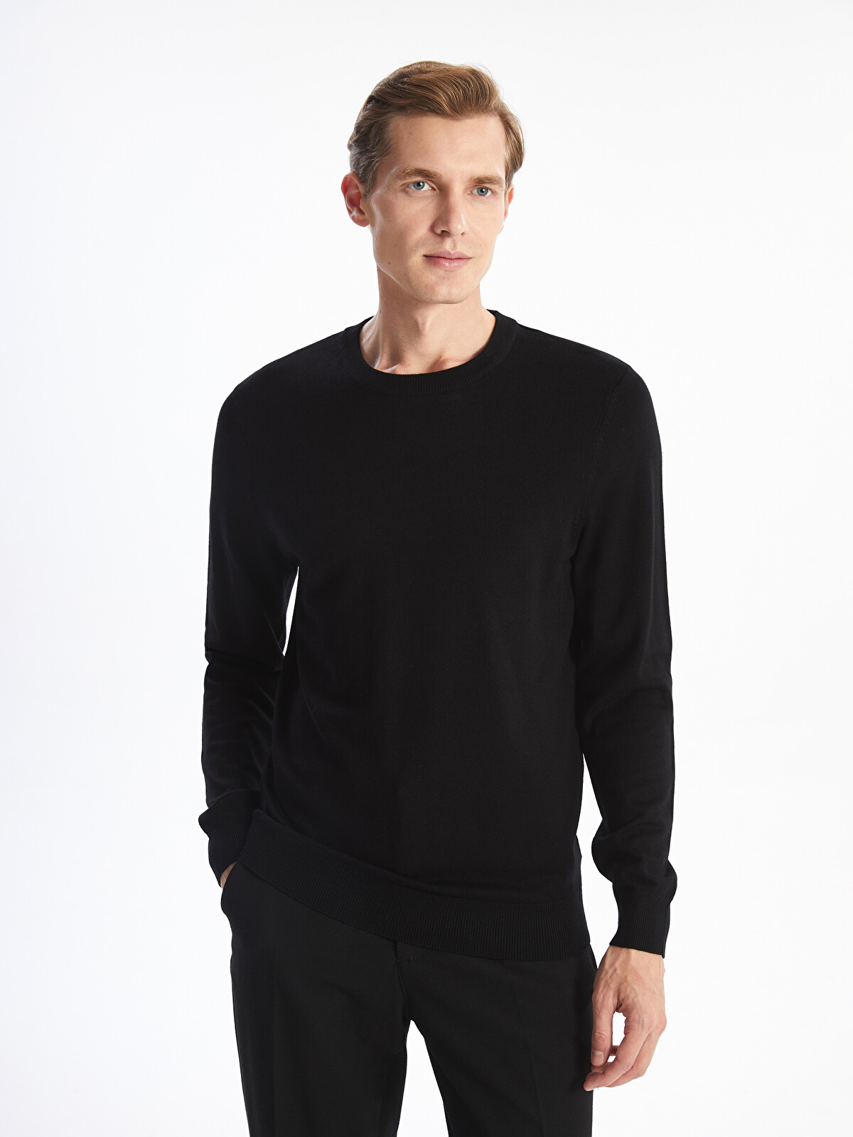 LCWAIKIKI Classic Crew Neck Long Sleeve Men's Tricot Sweater