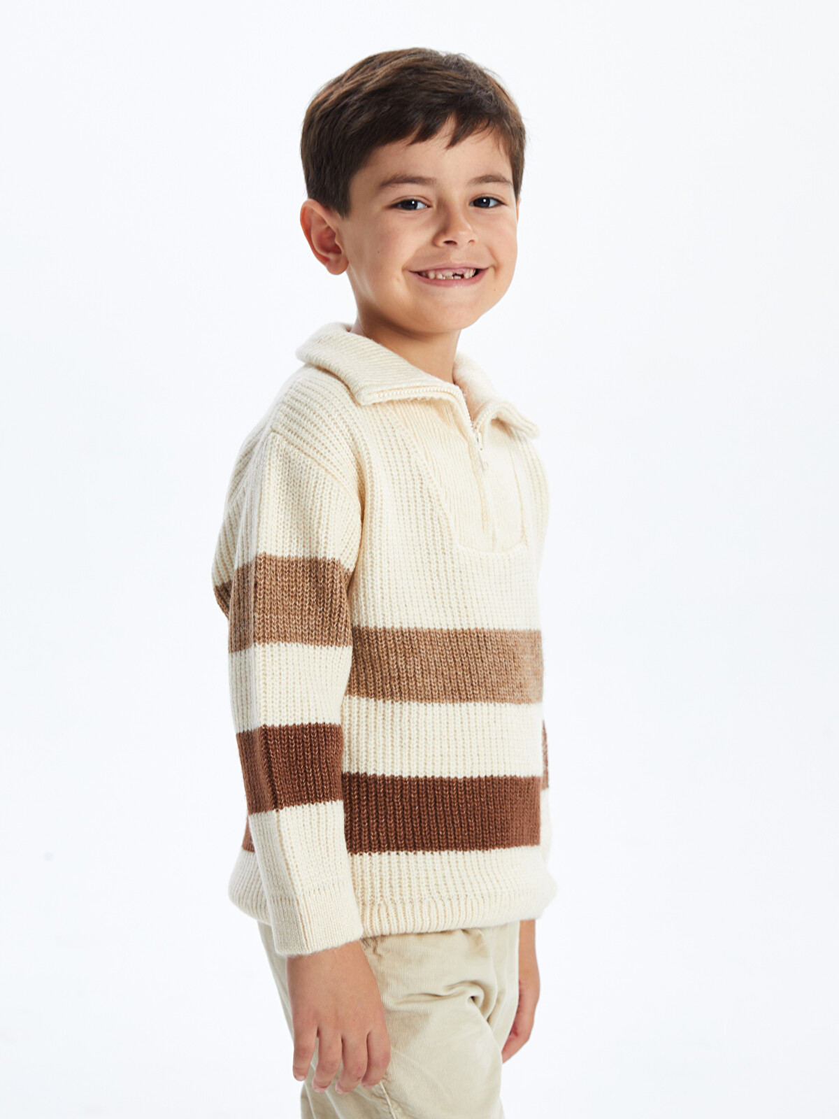 LCW Kids Funnel Neck Boys' Knitwear Sweater - W5CI58Z1-QVK - LC