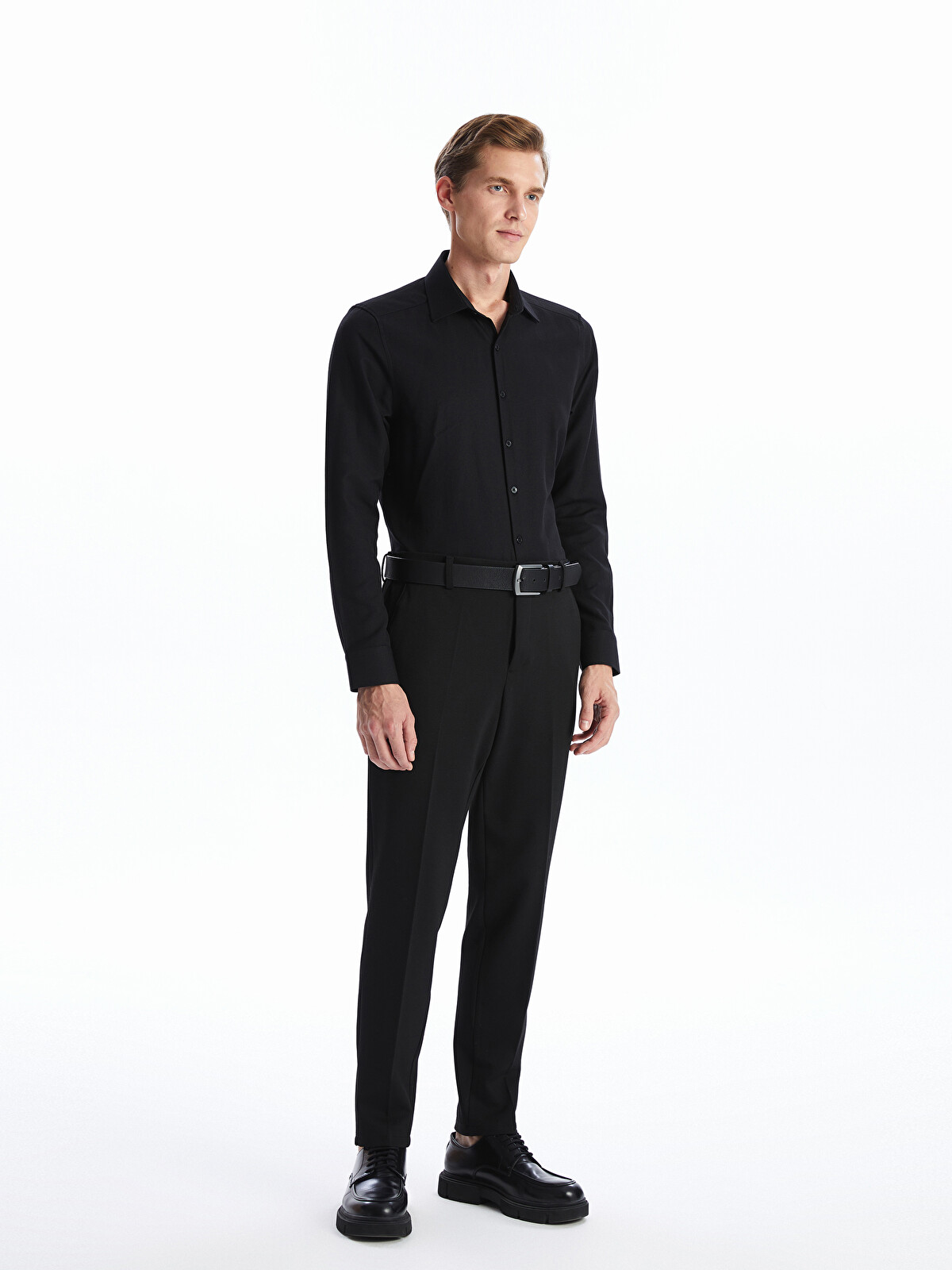 LCW BUSINESS Slim Fit Long Sleeve Oxford Men's Shirt - W41250Z8