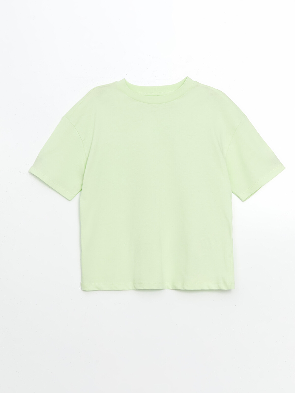 LCW Kids Yeşil Bisiklet Yaka Kız Çocuk Tişört - S50549Z4-YTG | LCW