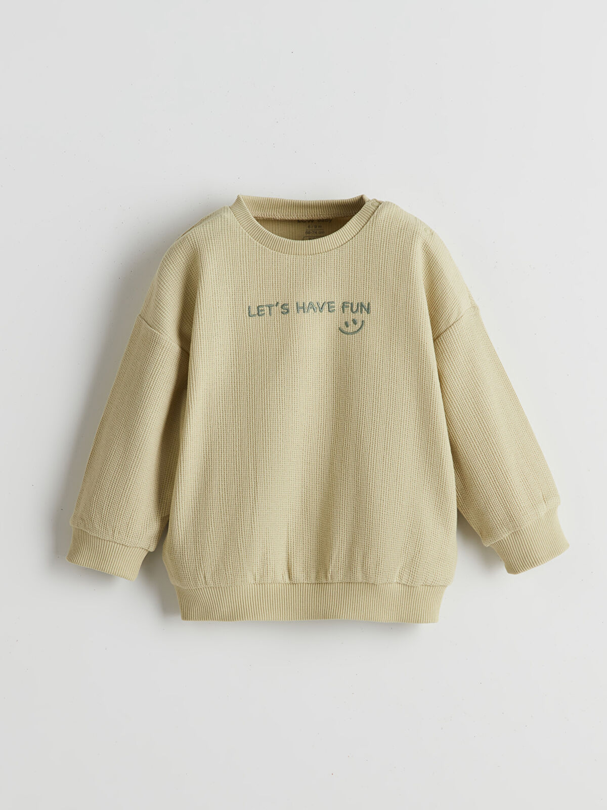 M-BABY様 LCW baby Yeşil Bisiklet Yaka Nakışlı Erkek Bebek Sweatshirt