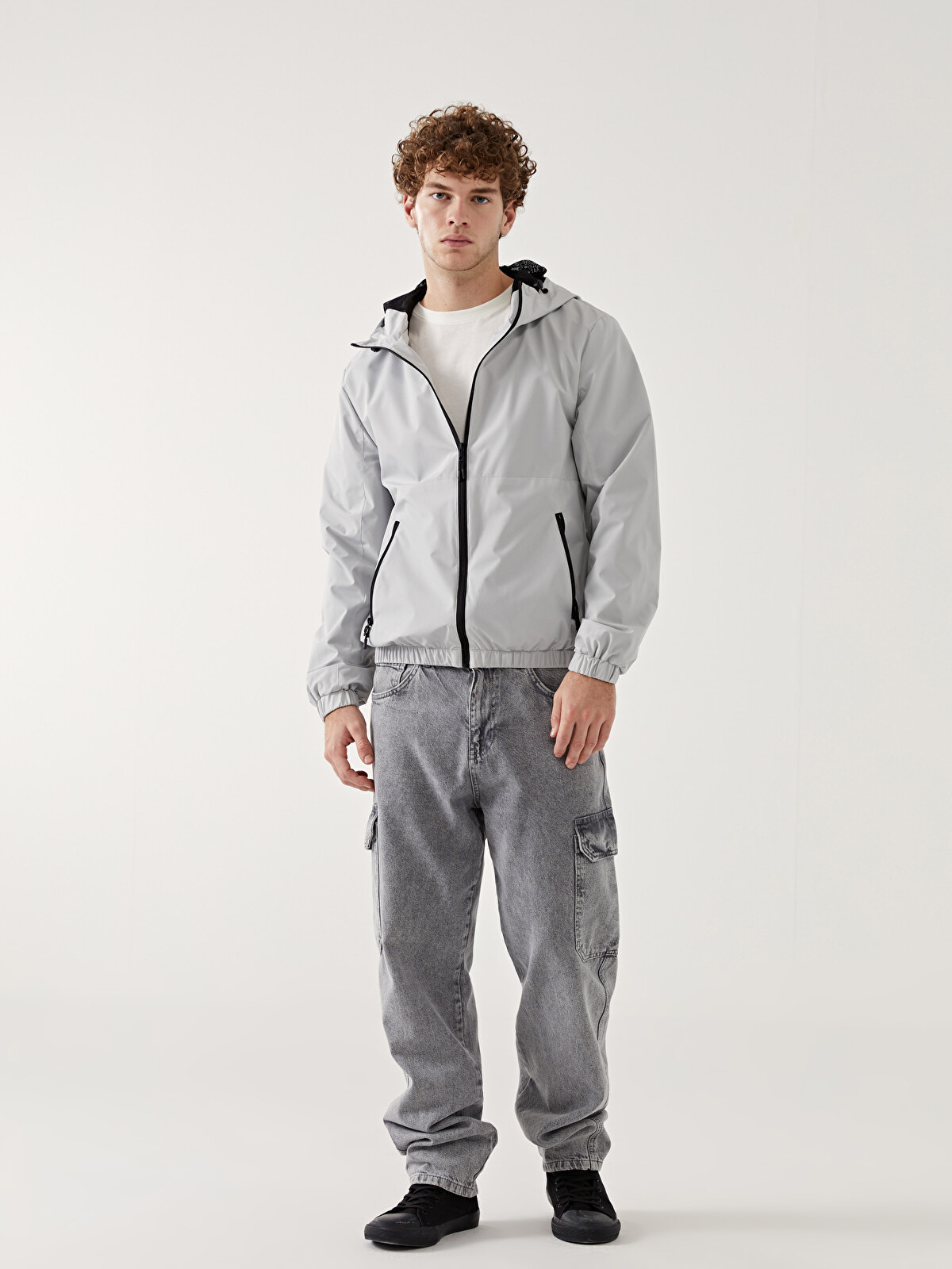 XSIDE Regular Fit Hooded Men's Raincoat - S51512Z8-VKT | LC Waikiki