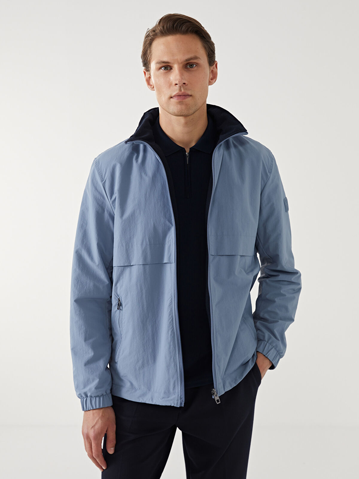 Wide Pattern Hooded Thick Men's Coat -W18622Z8-CVL - LC Waikiki