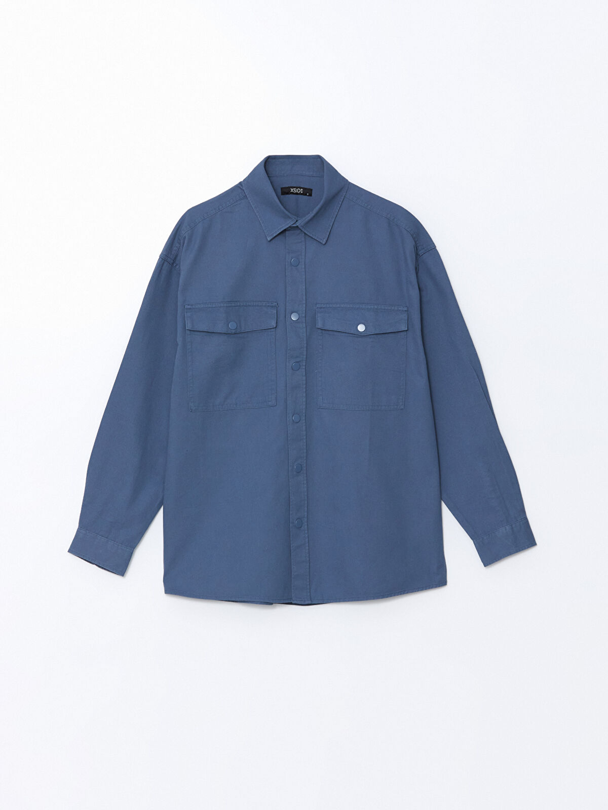 晴れ専用-8番XL XSIDE Relaxed Fit Long Sleeve Twill Men's Shirt Jacket