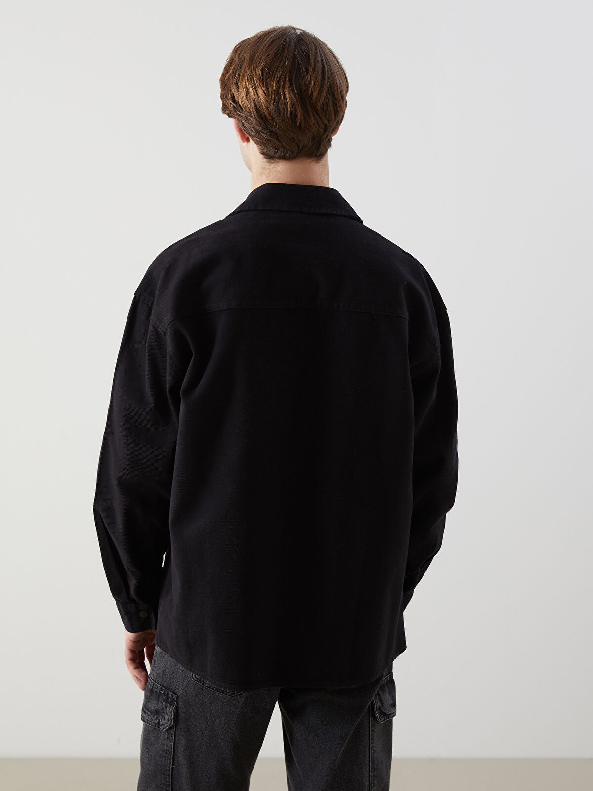 Relaxed Fit Twill Men's Shirt Jacket -S51860Z8-RQL - LC Waikiki