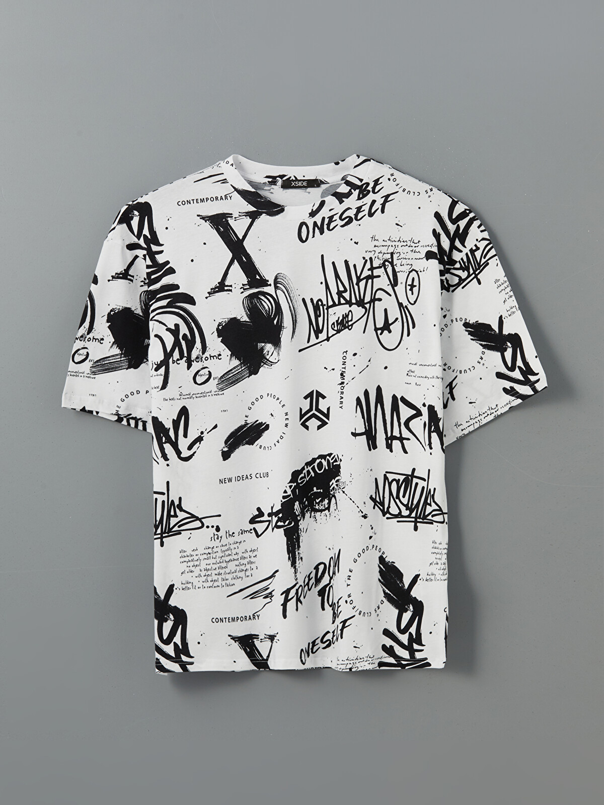 XSIDE Crew Neck Printed Jersey Men's T-shirt - S52116Z8-Q6K | LC