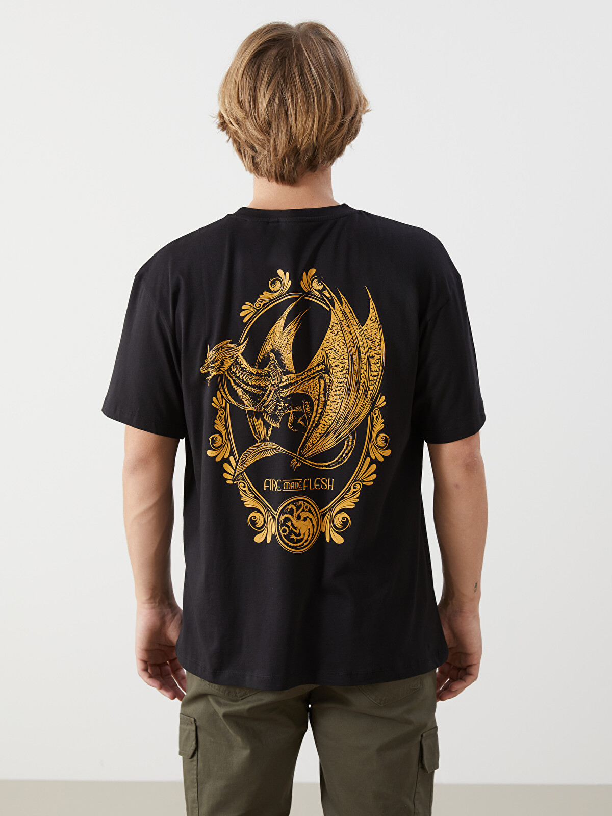 LCW Vision Crew Neck Short Sleeve House of the Dragon Printed