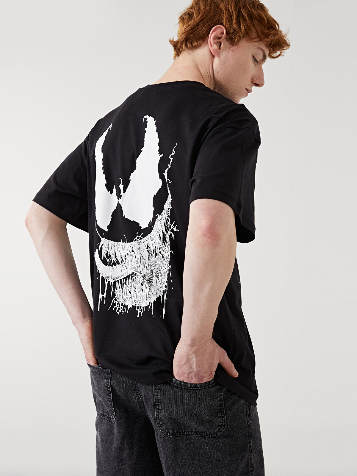 XSIDE Crew Neck Short Sleeve Venom Printed Jersey Men's T-Shirt