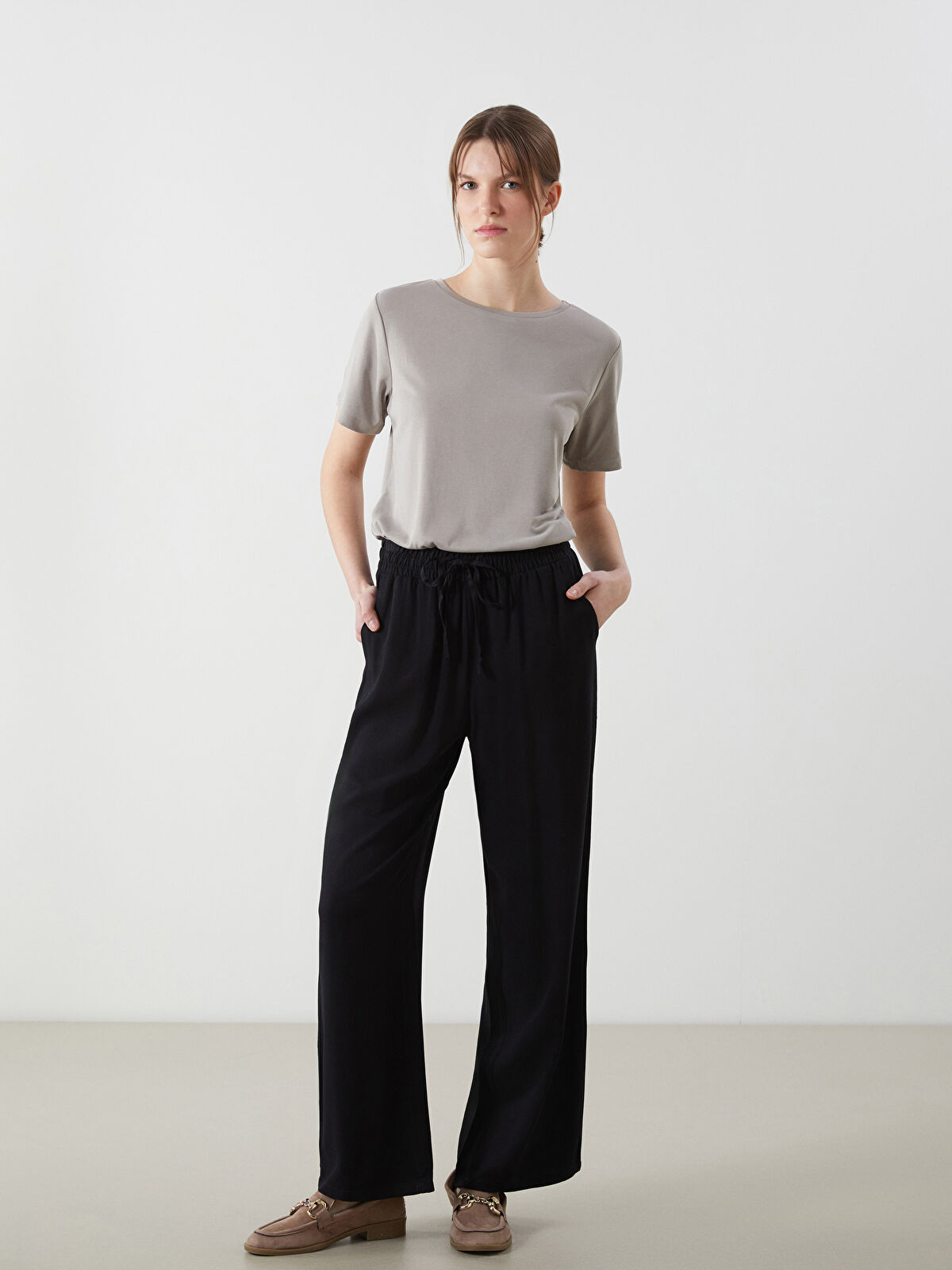ancellm 25ssサイズ1 STRIPE EASY SLACKS CUT STRIPE EASY SLACKS(BEIGE) – ANCELLM