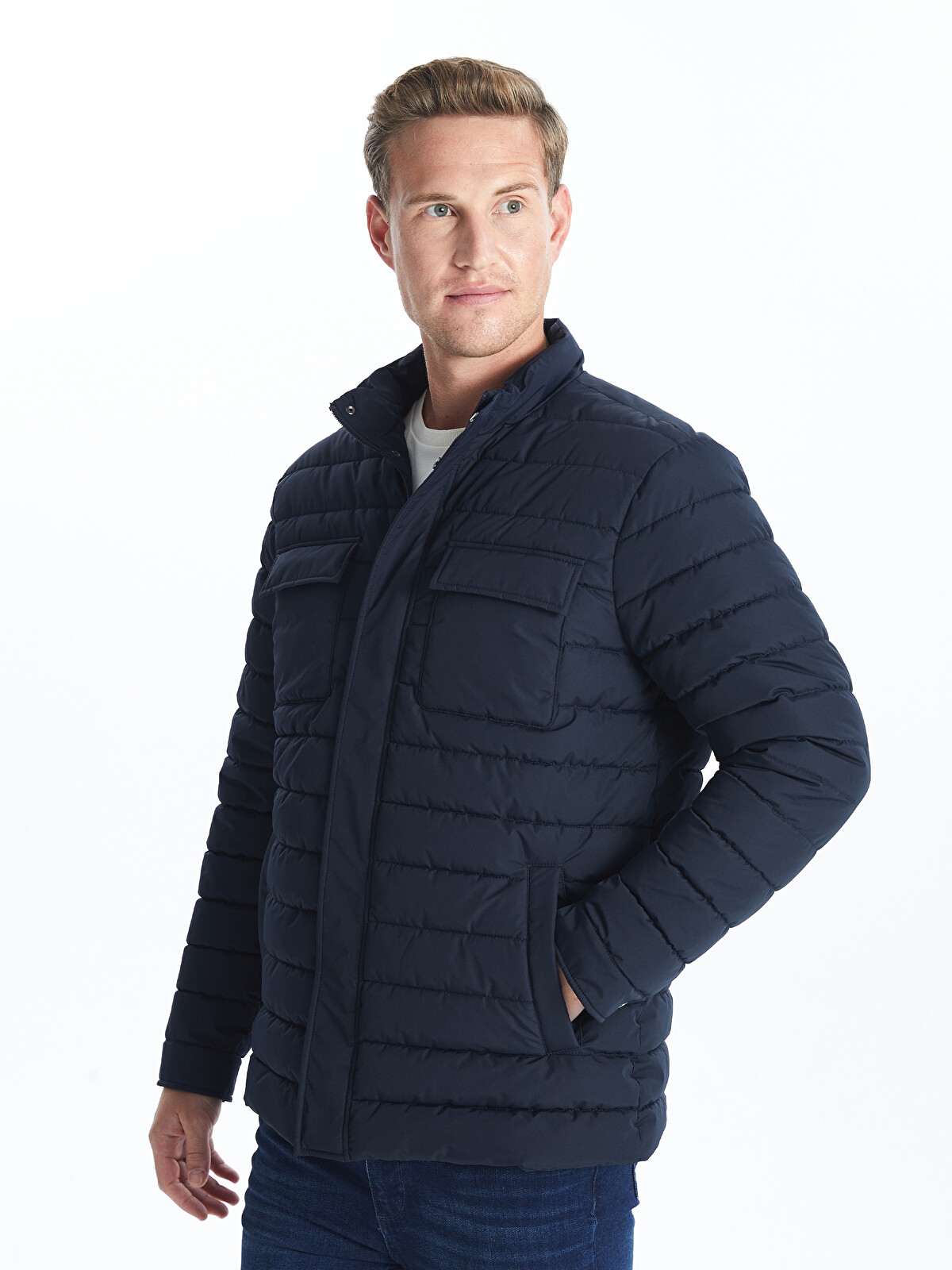 アルフ SOUTHBLUE Standart Kalıp Dik Yaka Erkek Şişme Mont - S52580Z8-RFH