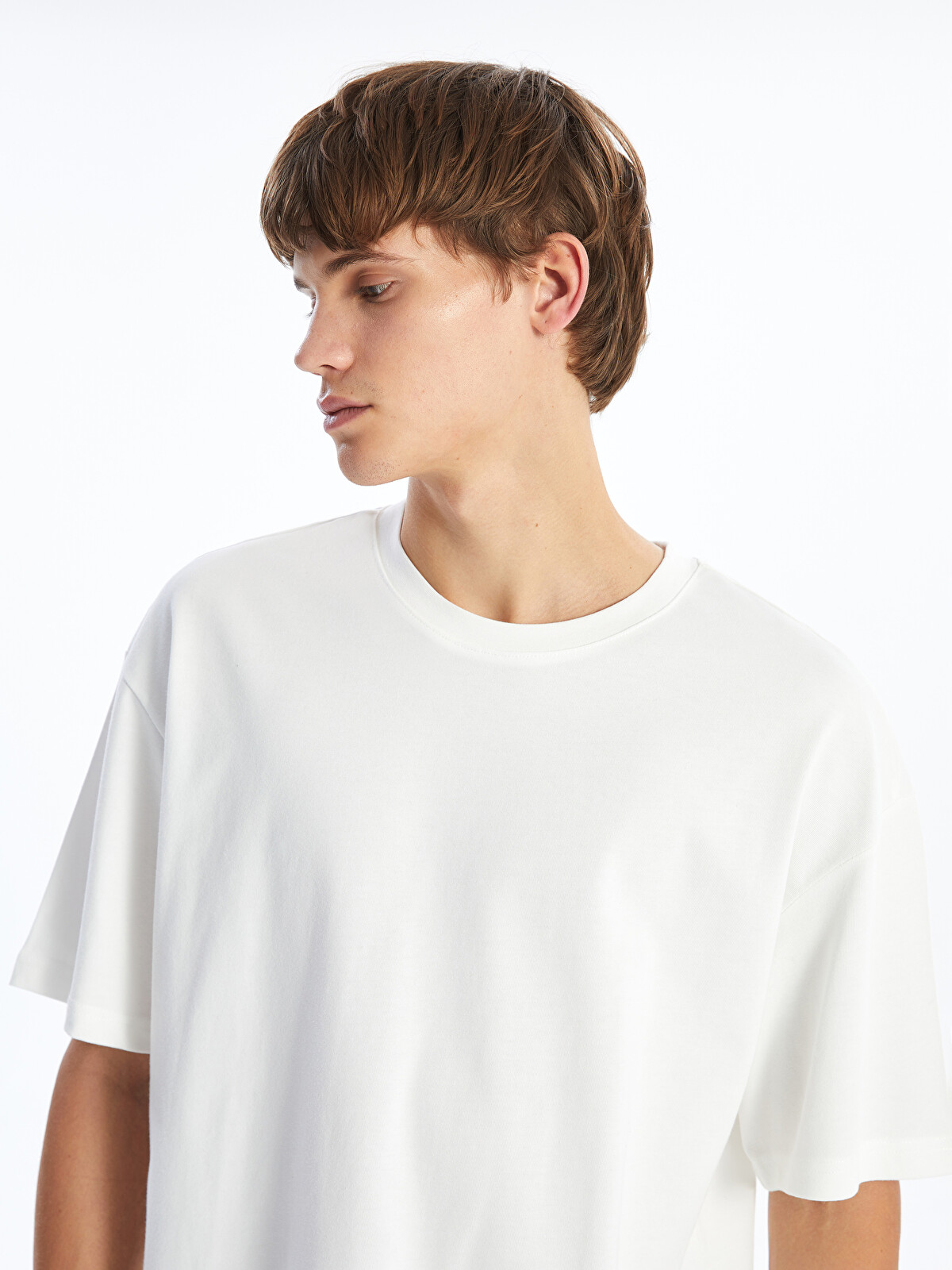 XSIDE Crew Neck Jersey Men's T-shirt - S52607Z8-R9J | LC Waikiki