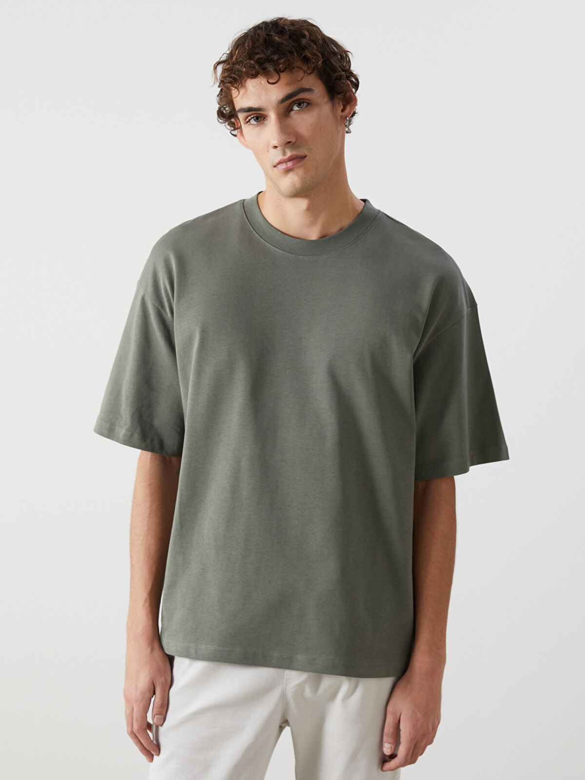 Crew Neck Short Sleeve Combed Cotton Men's T-shirt -S52607Z8 Crew Neck Short Sleeve Combed Cotton Men's T-shirt -S52607Z8