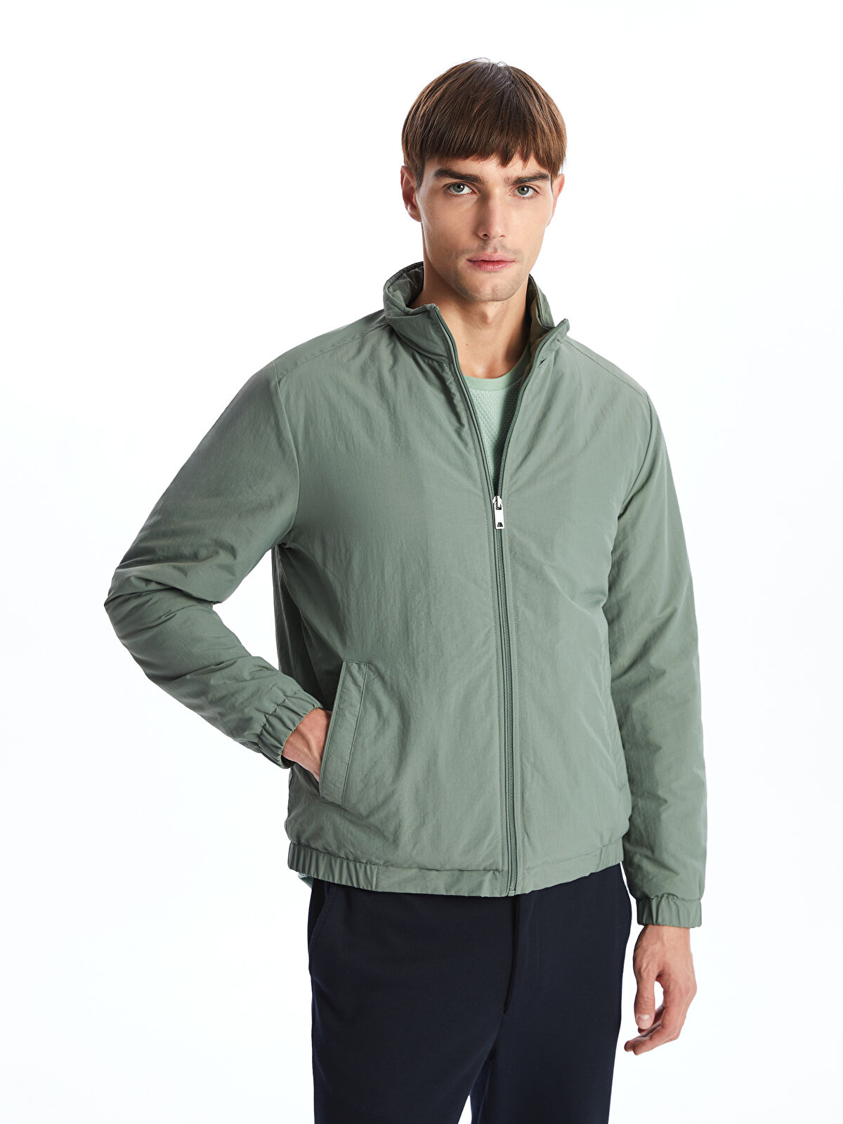 LCW Vision Yeşil Standart Kalıp Dik Yaka Erkek Mont - S52634Z8-VJC